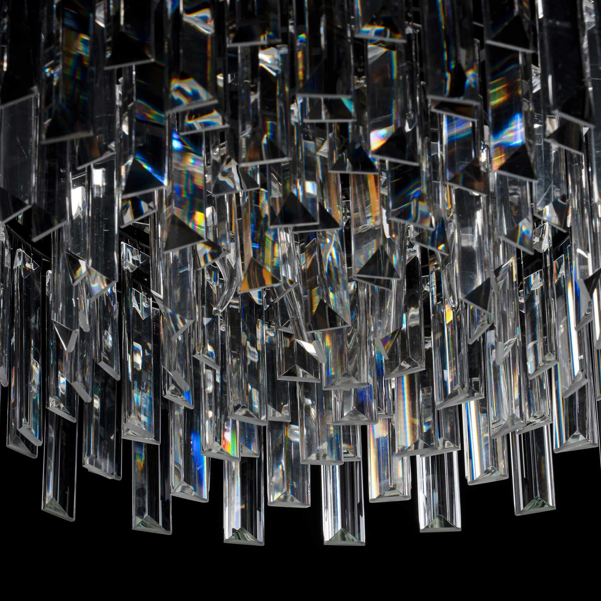Kristall Lampa Ø55cm Monaco Svart