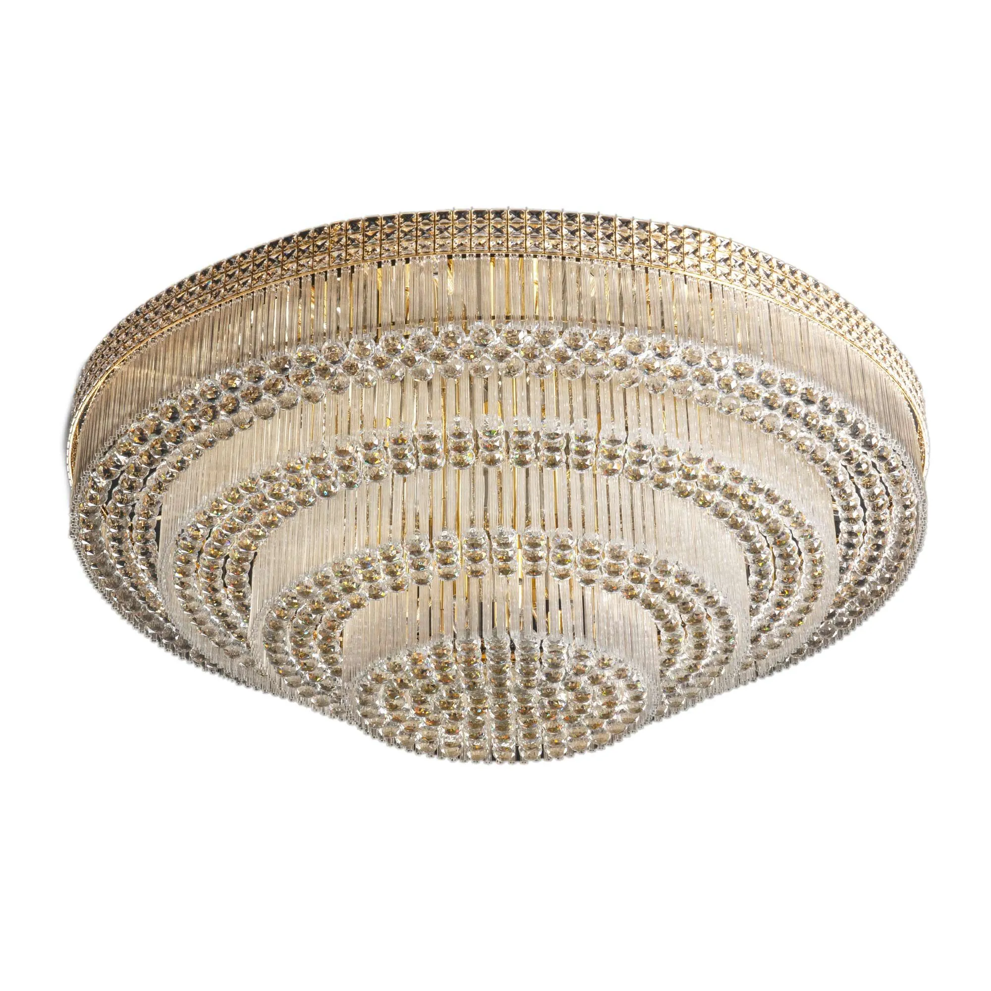 Stor Plafond Kristall Ø150cm Marbella Guld