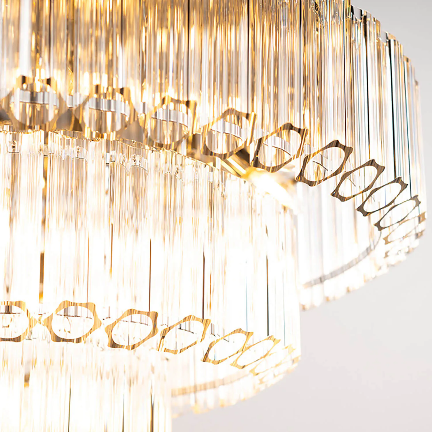 Kristallplafond 80cm Klar/Krom - Verona