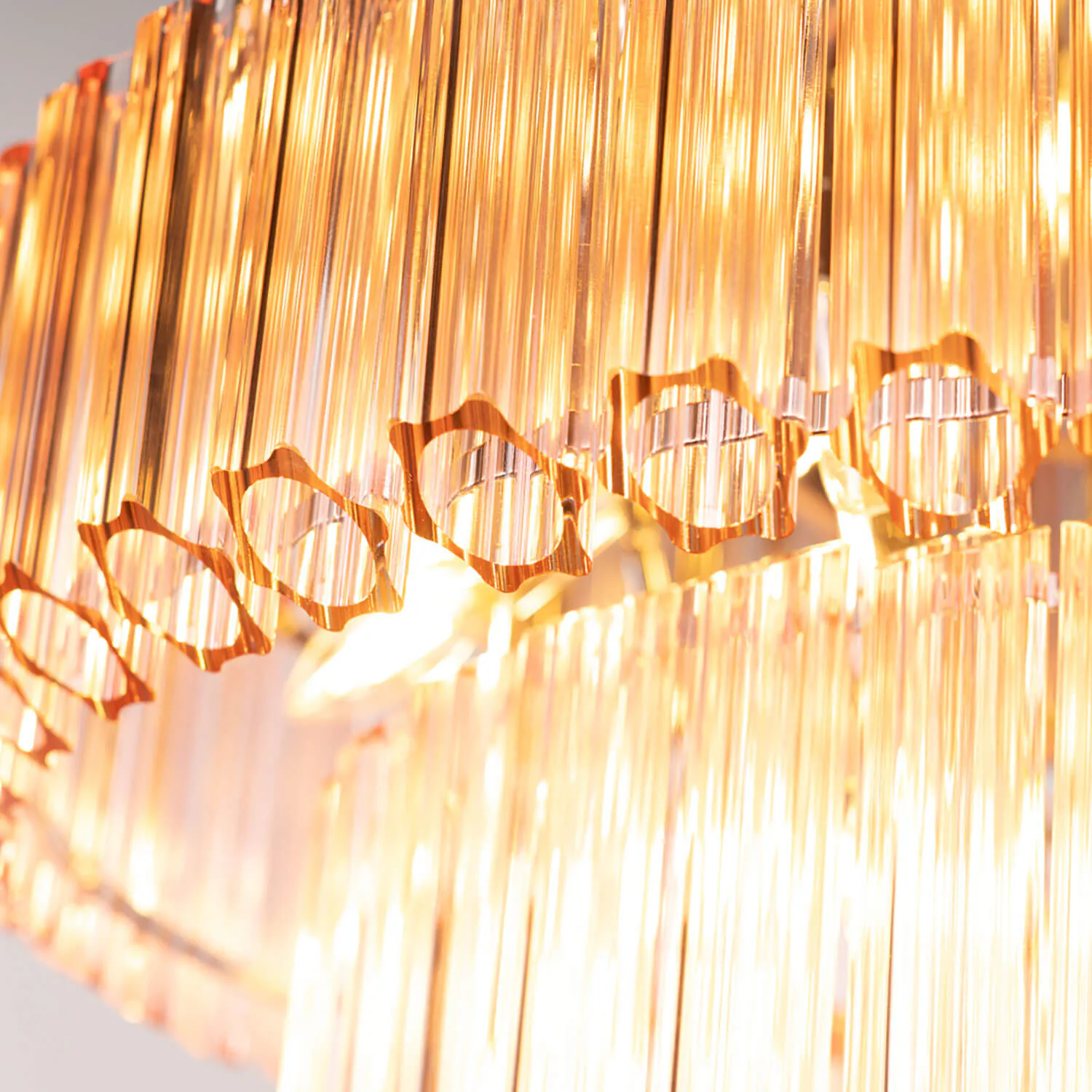 Kristallplafond 80cm Rosa/Krom - Verona