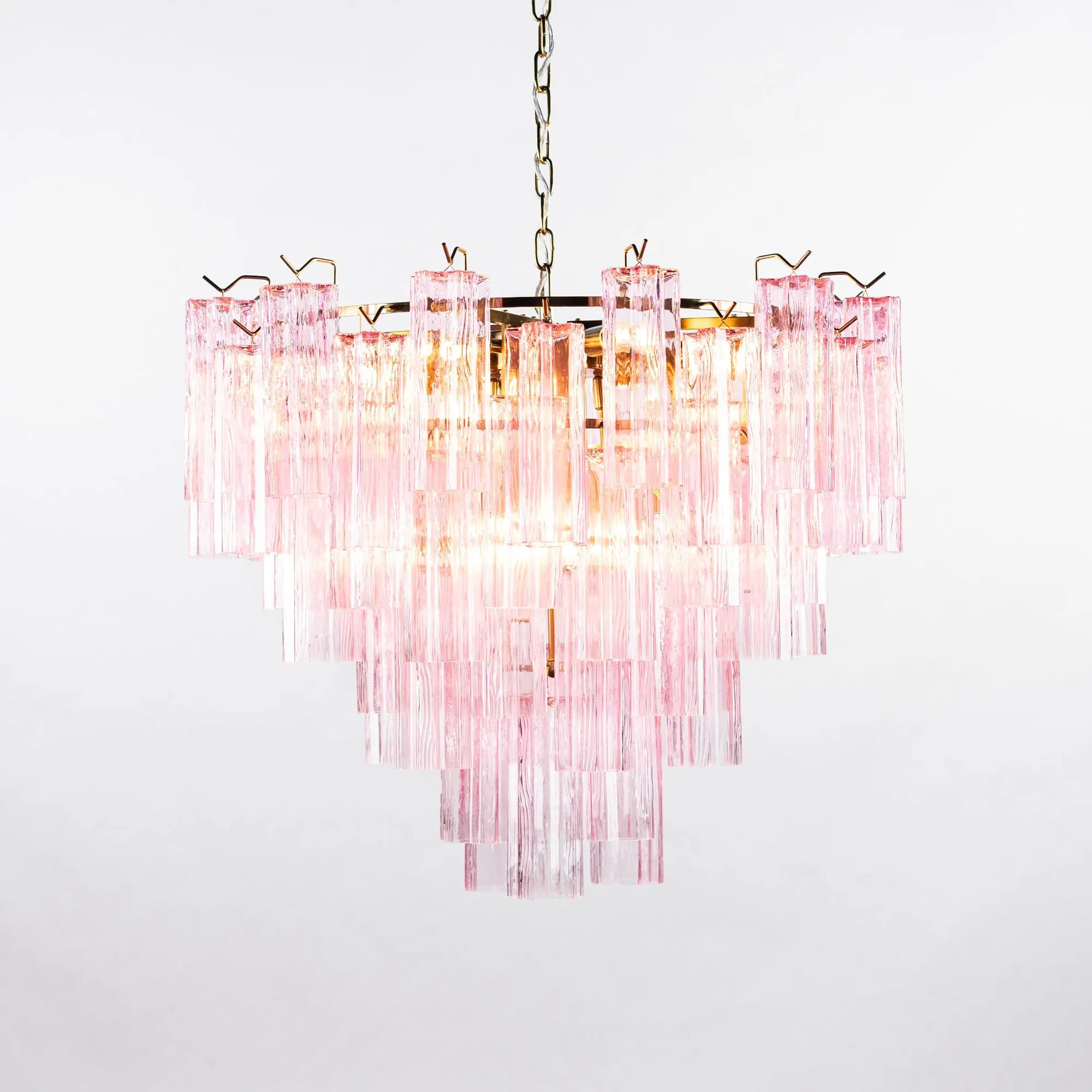 Kristallkrona Ø75cm Rosa/Mässing - Cagliari