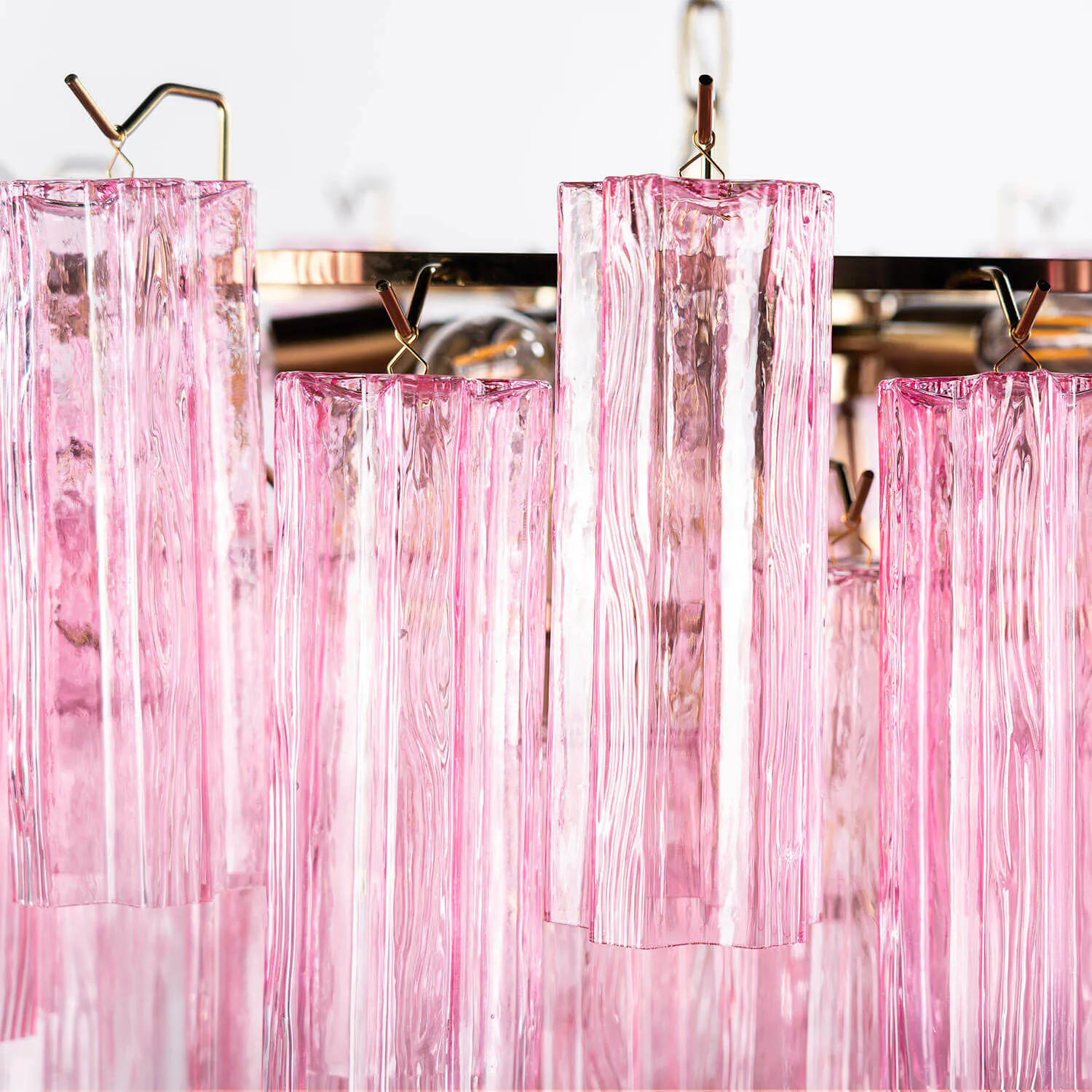 Kristallkrona Ø75cm Rosa/Mässing - Cagliari