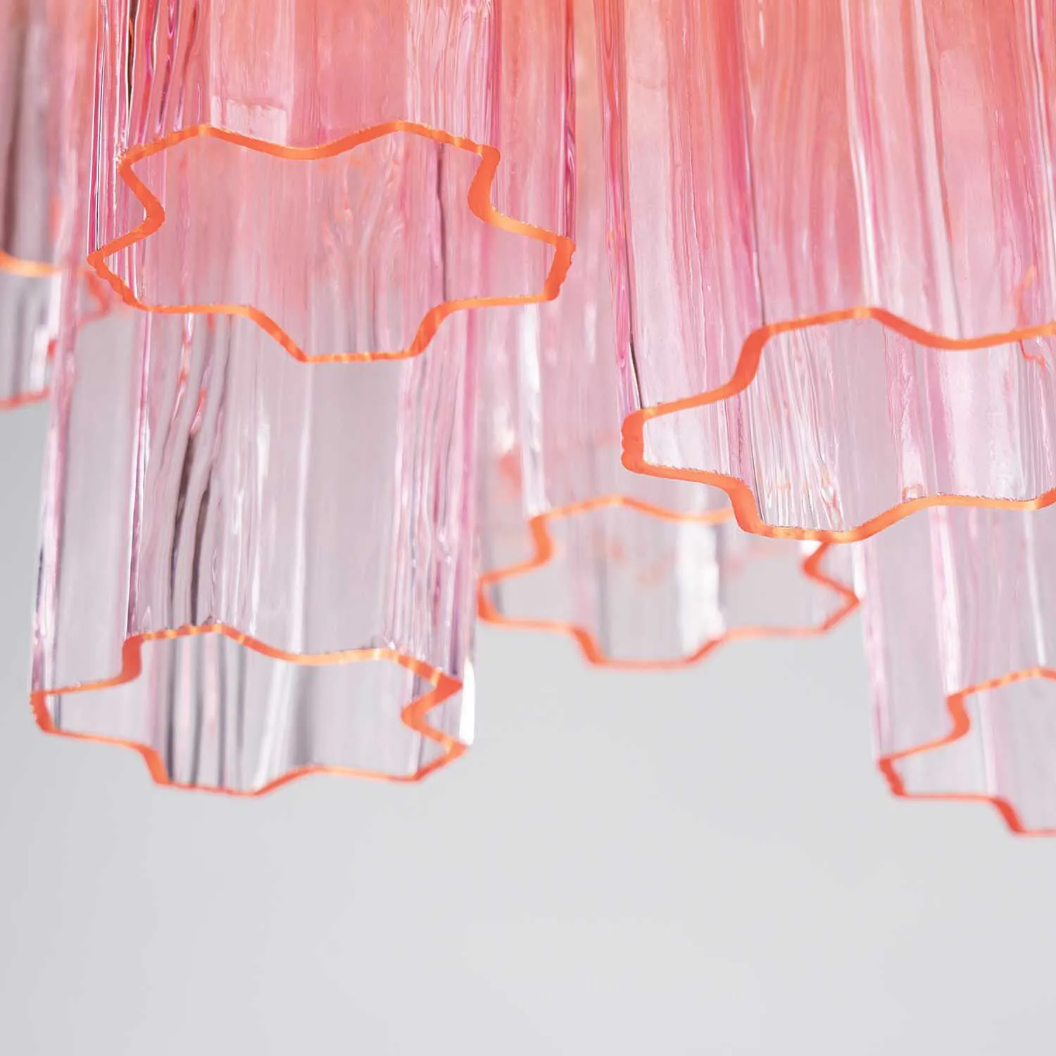 Kristallkrona Ø58xH50cm Rosa/Mässing  - Cagliari