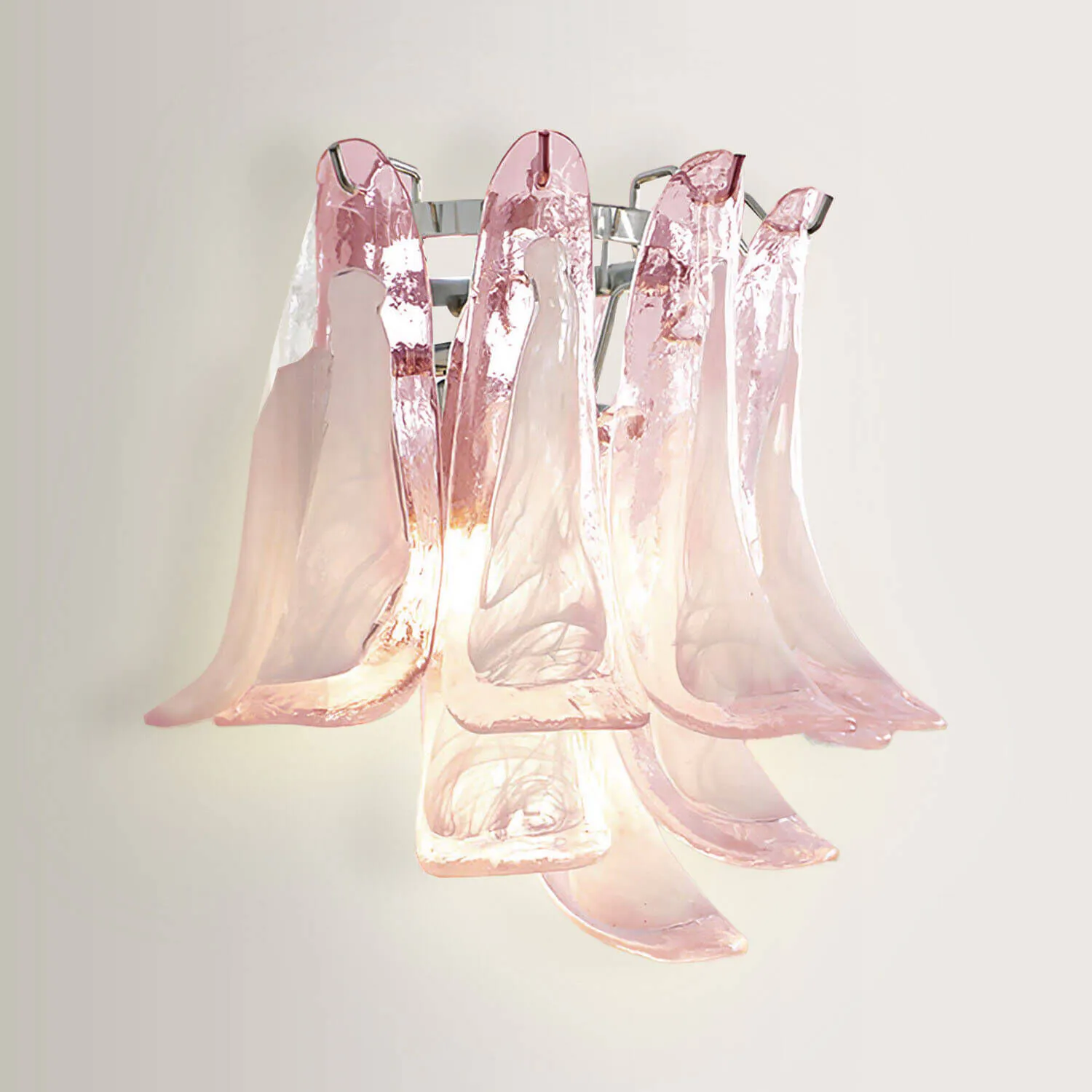 Vägglampa Kristall Rosa/Krom - Livorno