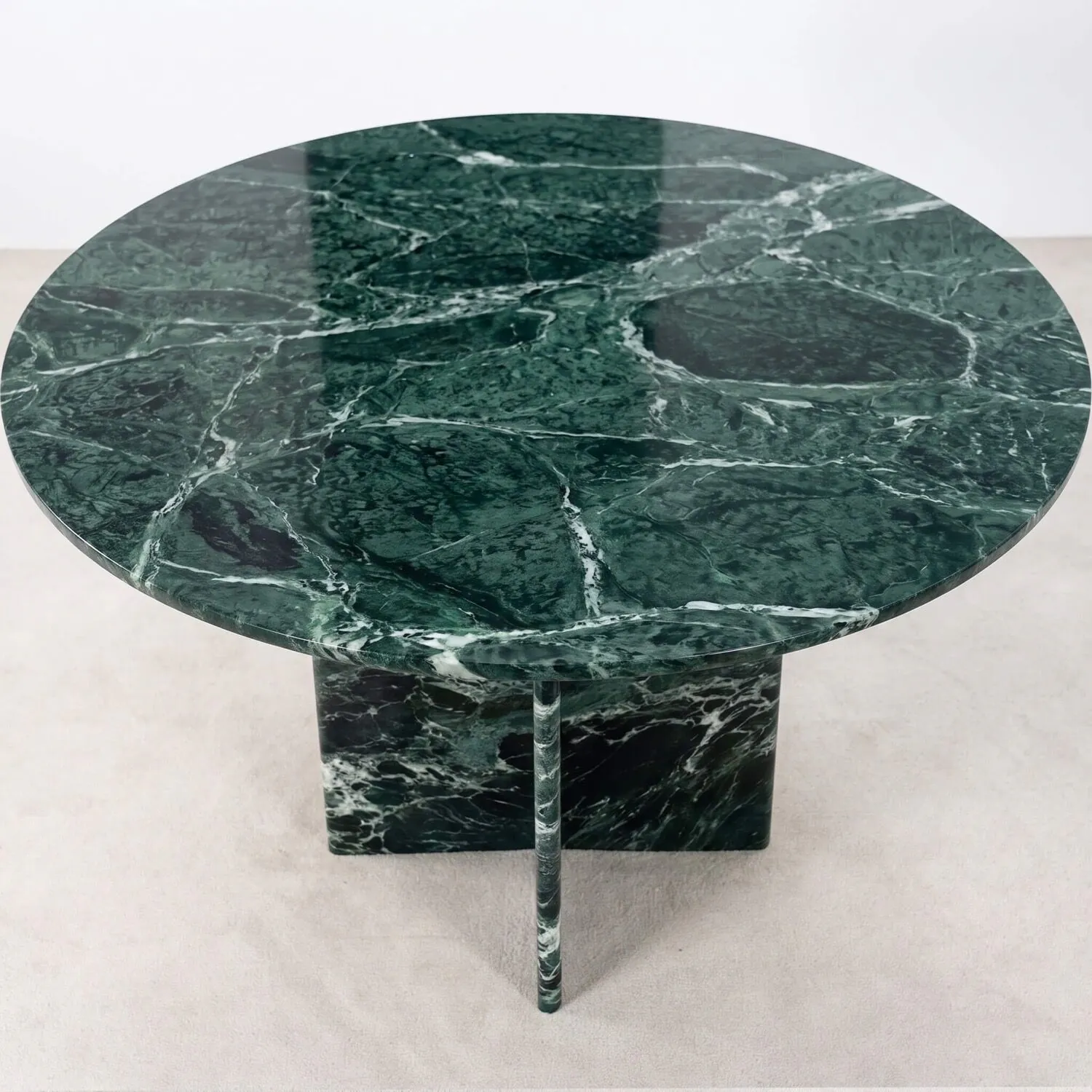 Runt Matbord Marmor Grön 120cm - Matisse