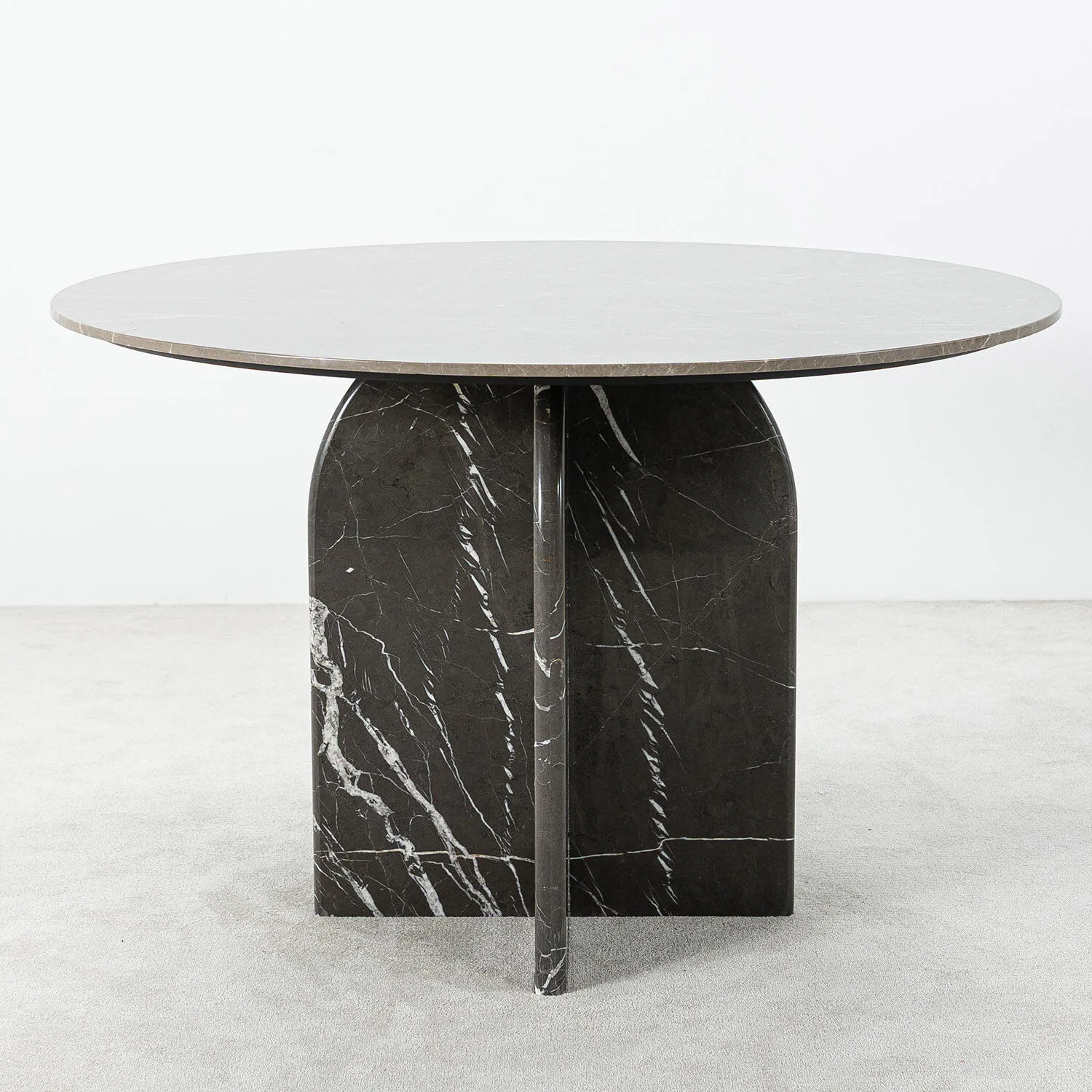 Runt Matbord Marmor Grå Ø120cm - Matisse