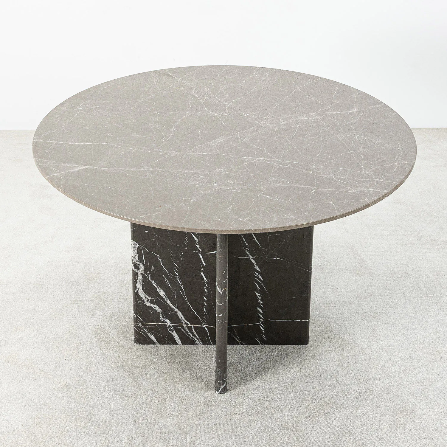 Runt Matbord Marmor Grå Ø120cm - Matisse