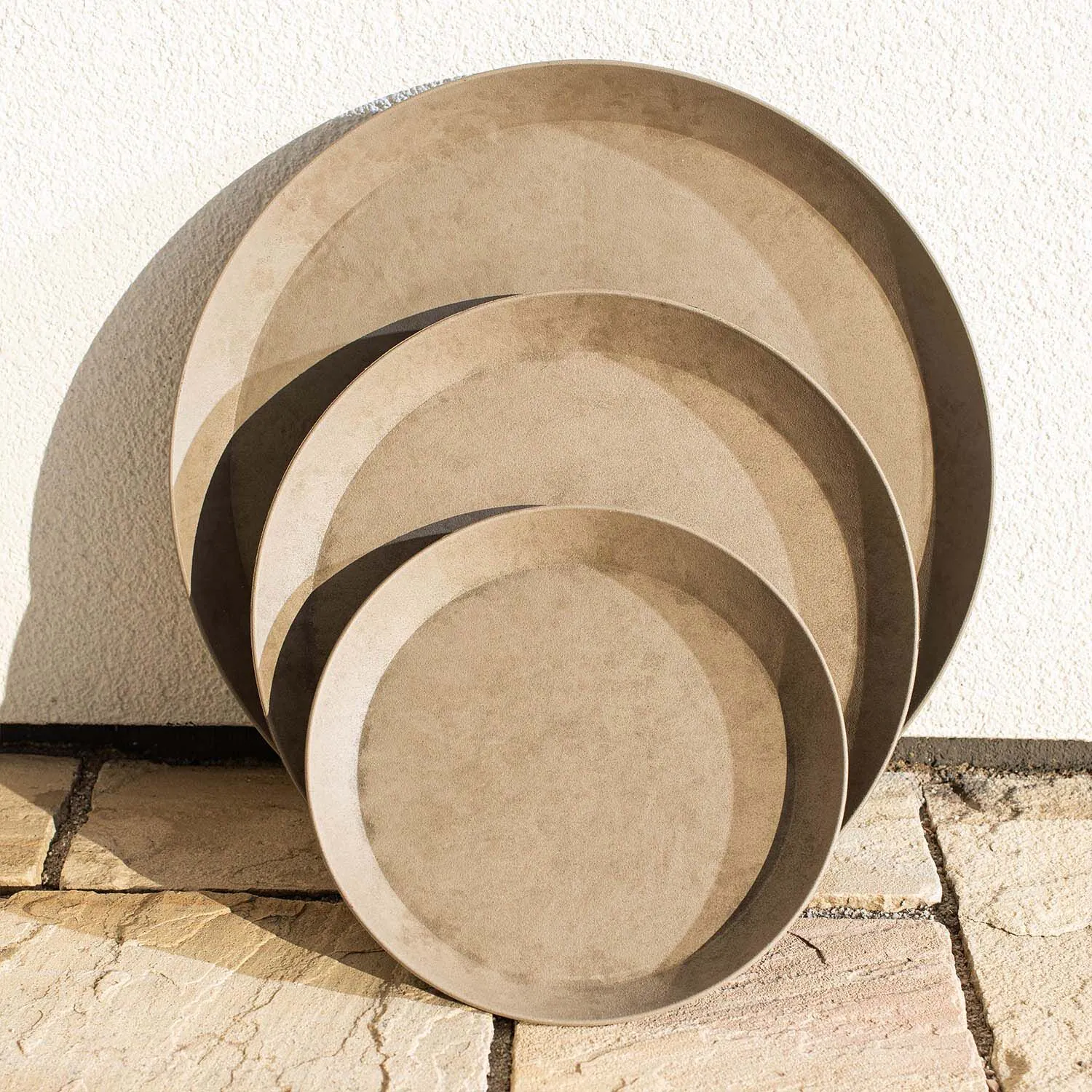 Beige Underlägg Utomhuskrukor Ø37cm