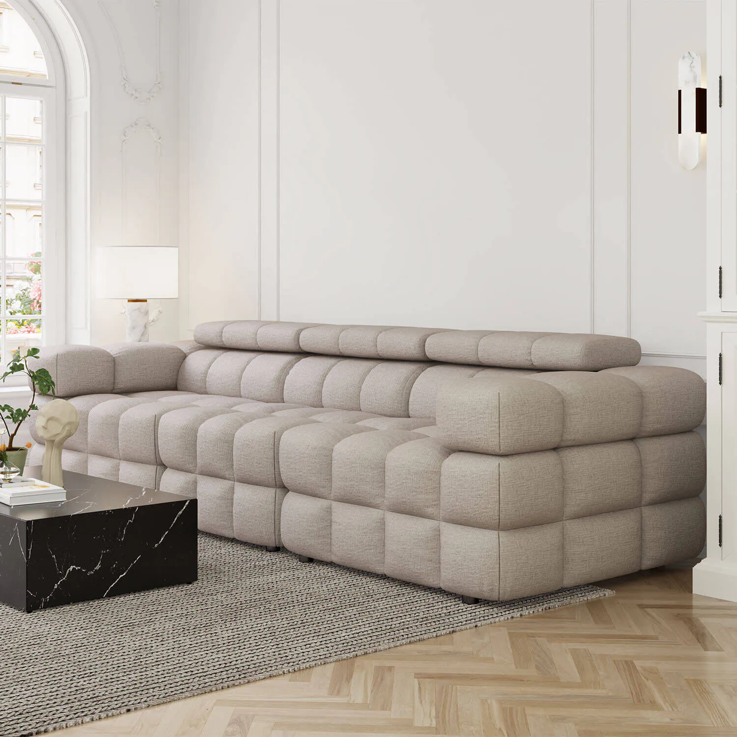 Soffa 3-sits 285cm Sand  - Paris