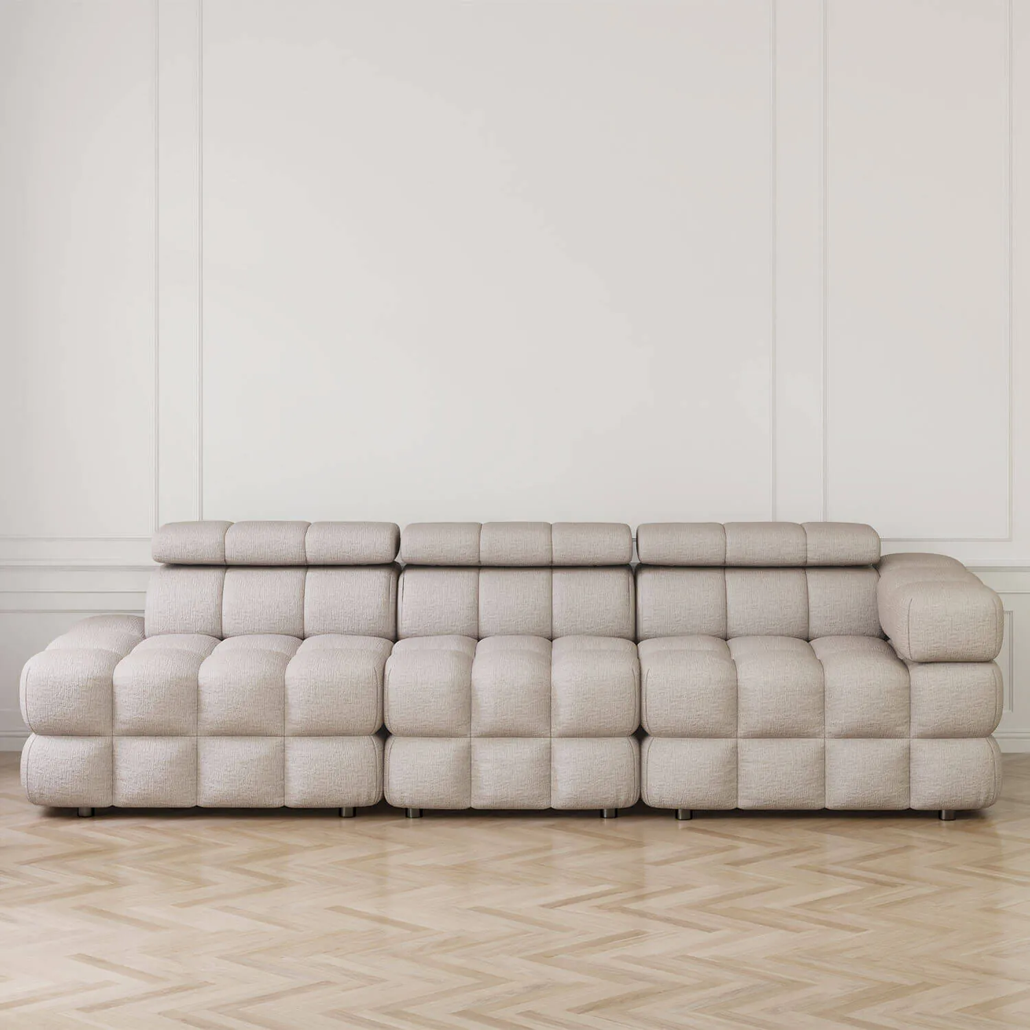 Soffa 3-sits 288cm Sand Armstöd Höger - Paris
