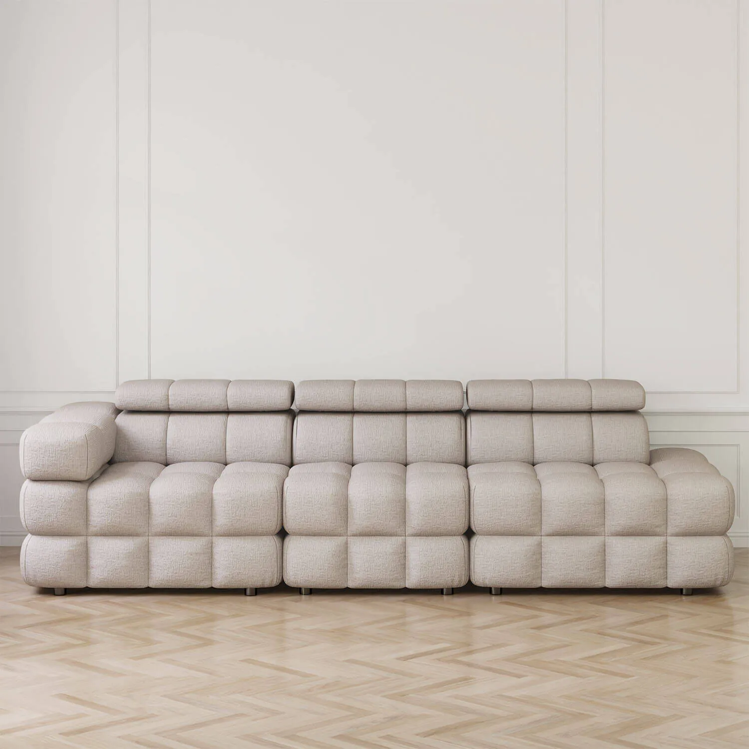 Soffa 3-sits 288cm Sand Armstöd Vänster - Paris