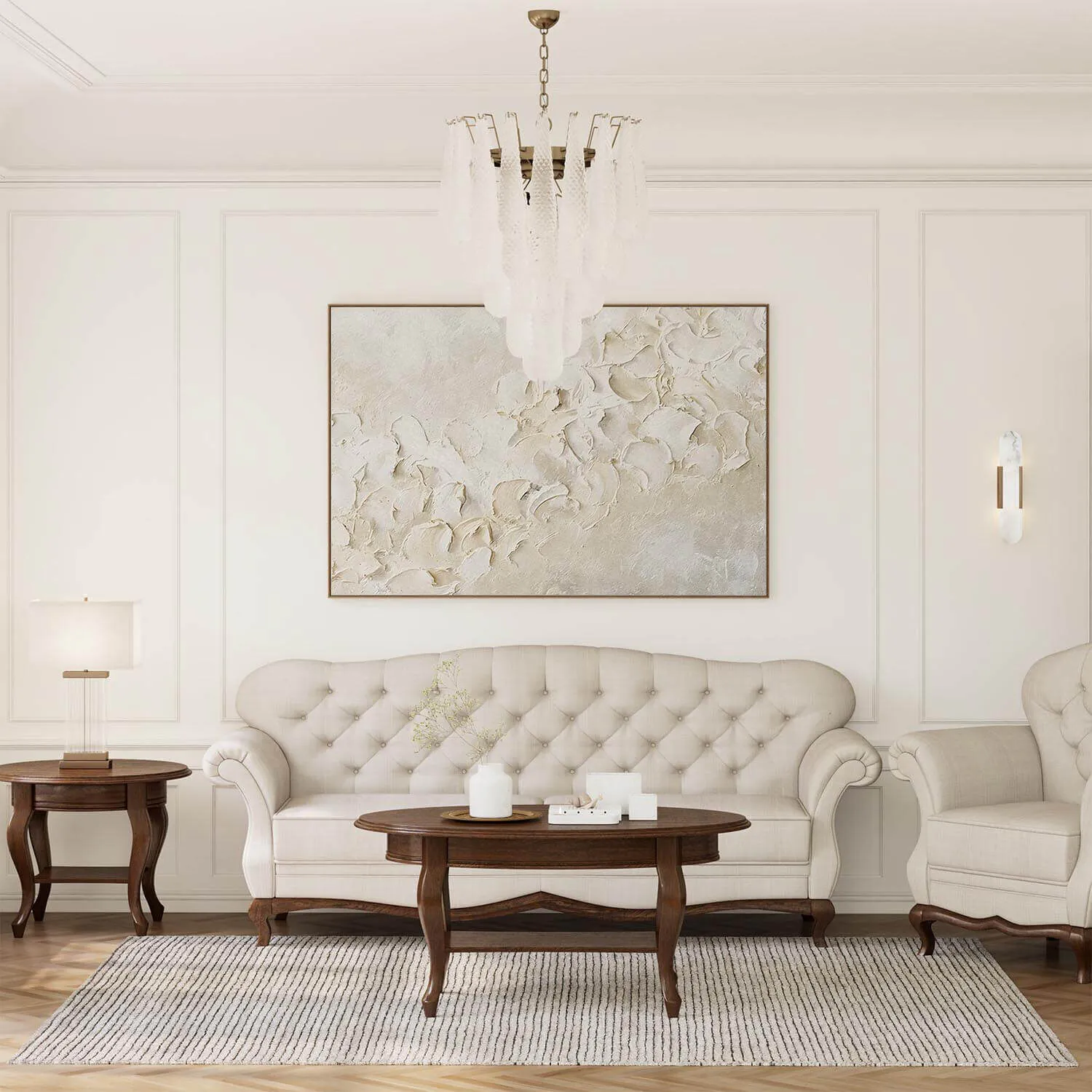 Soffa 3-sits 206cm Sand - Chesterfield