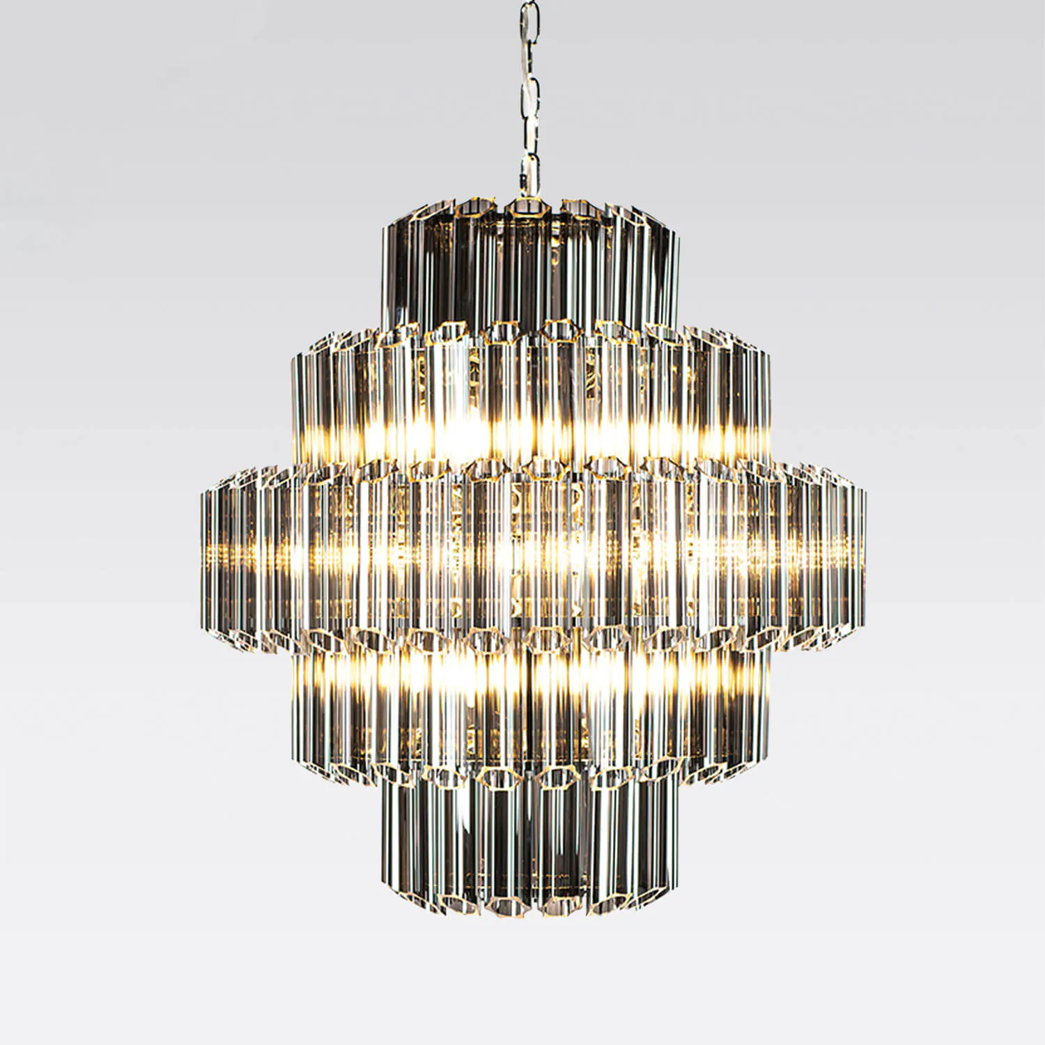 Kristallkrona Ø65cm Krom/Svart - Verona