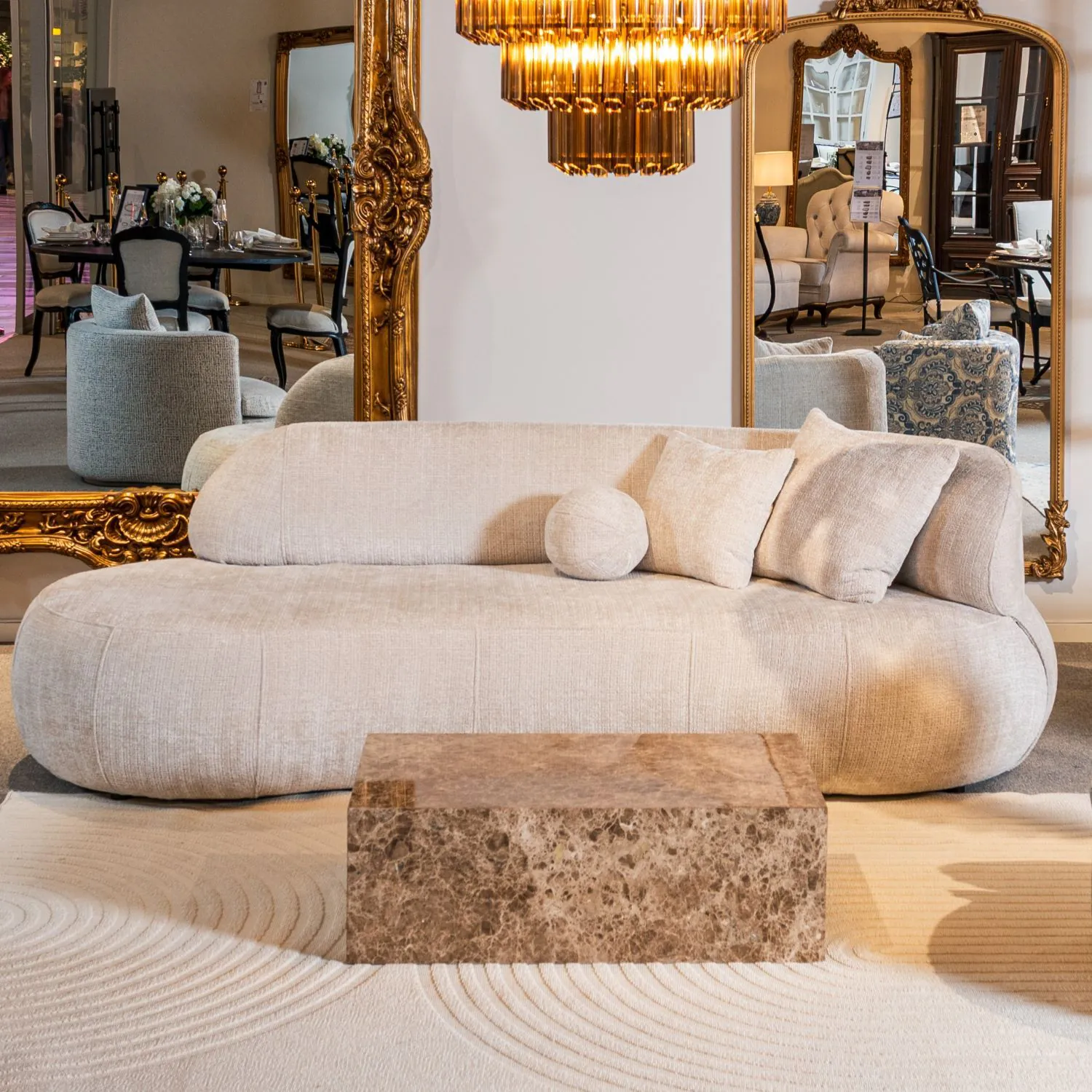 Marmor Soffbord Beige Plint - Jupiter