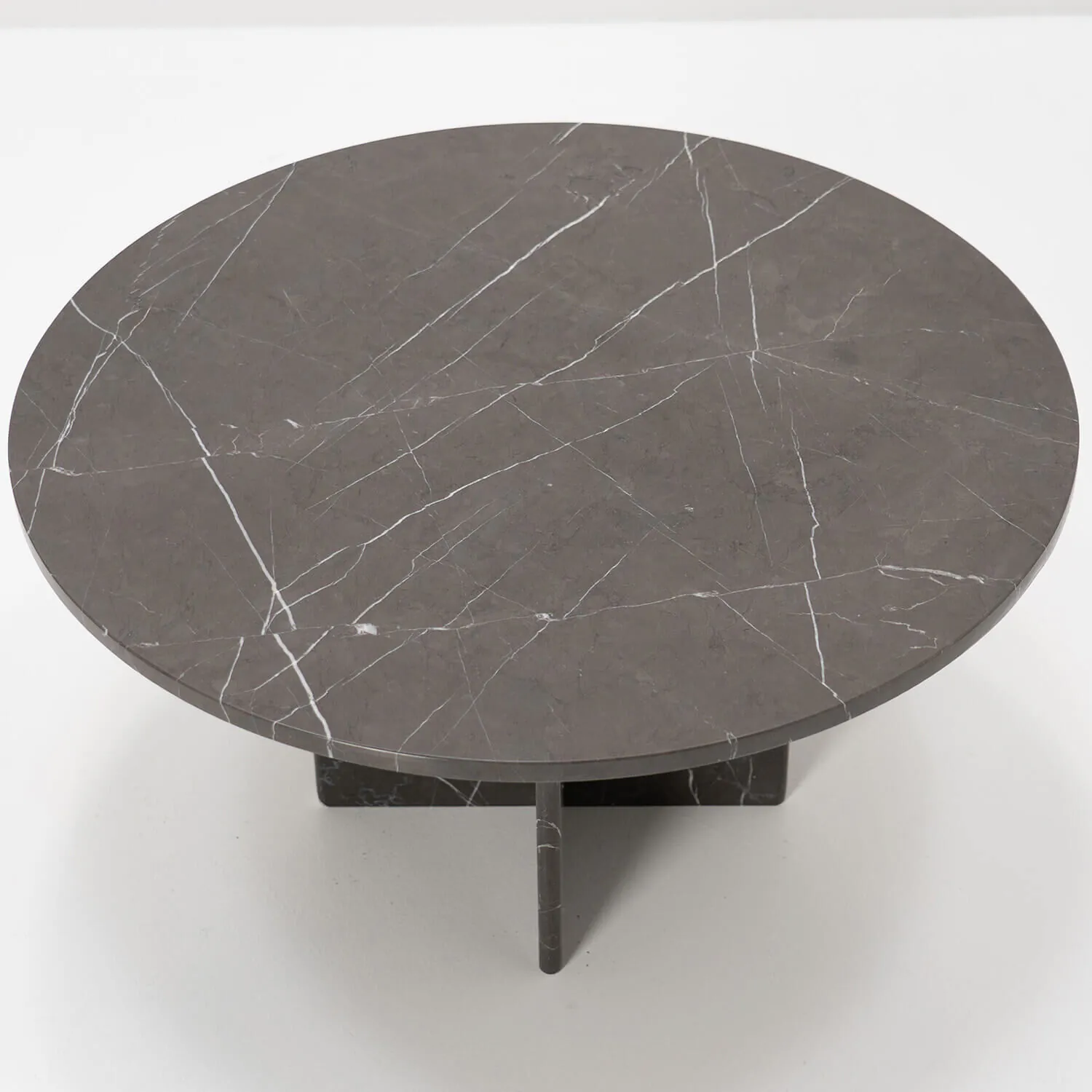 Soffbord Ø80cm Grå Marmor - Matisse