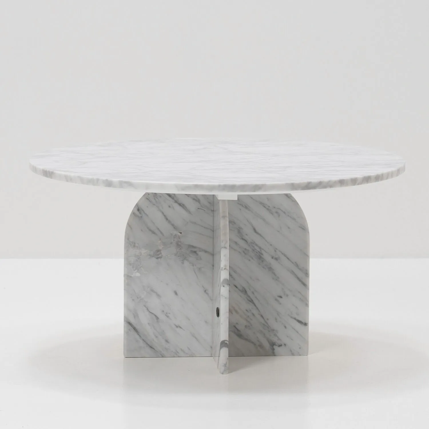 Soffbord Ø80cm Vit Marmor - Matisse