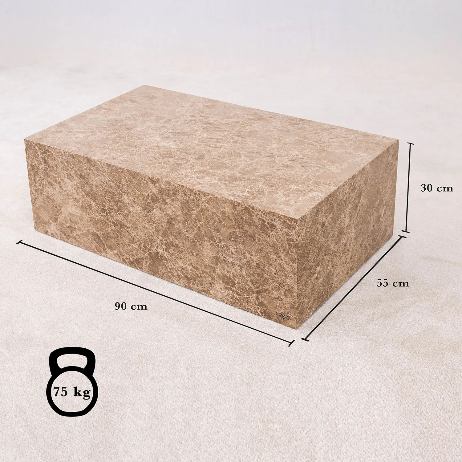 Marmor Soffbord Beige Plint - Jupiter