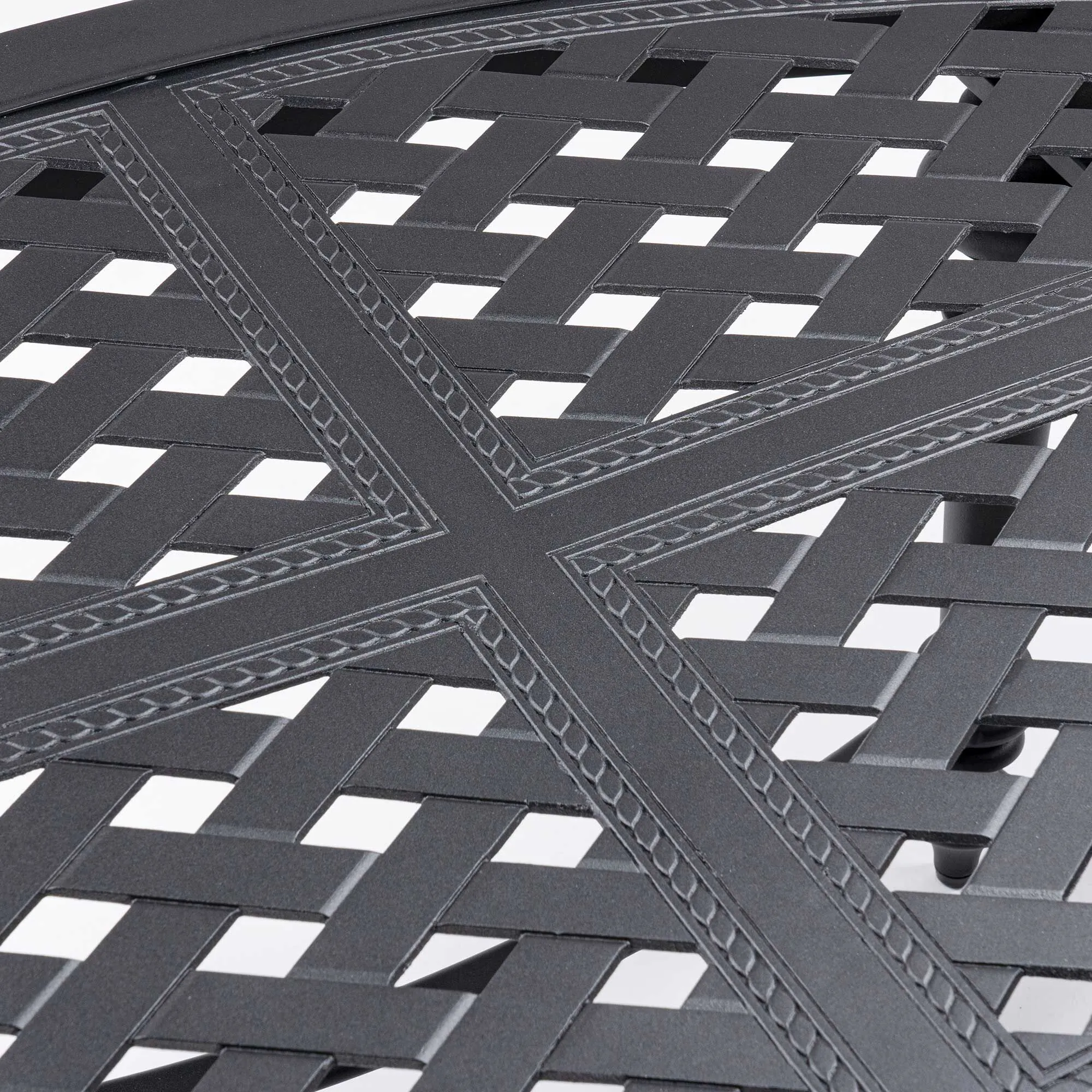 Soffbord Utomhus Svart Aluminium Ovalt Florence 125cm