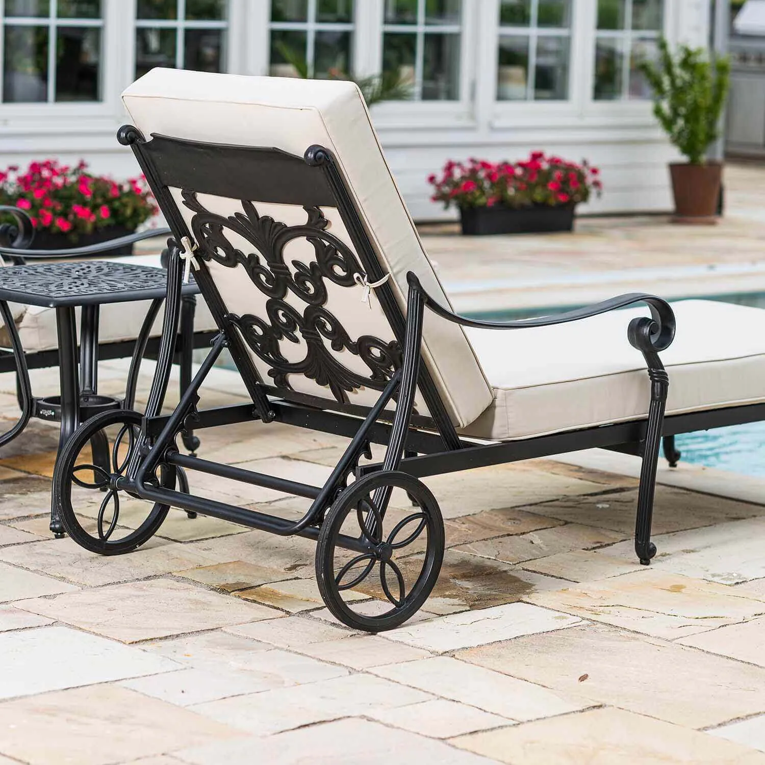 2-Pack Solsängar & Sidobord - Toscana