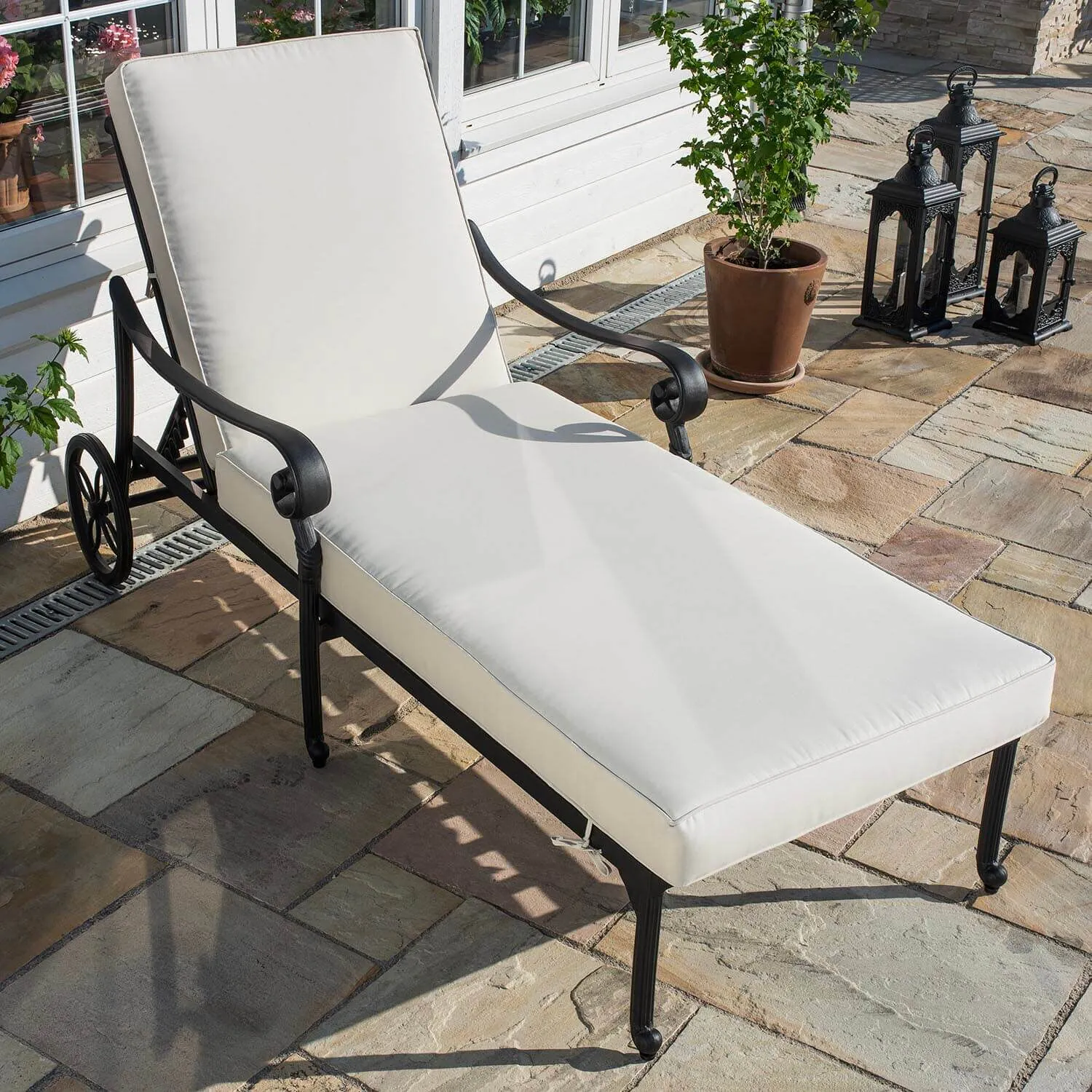 2-Pack Solsängar & Sidobord - Toscana