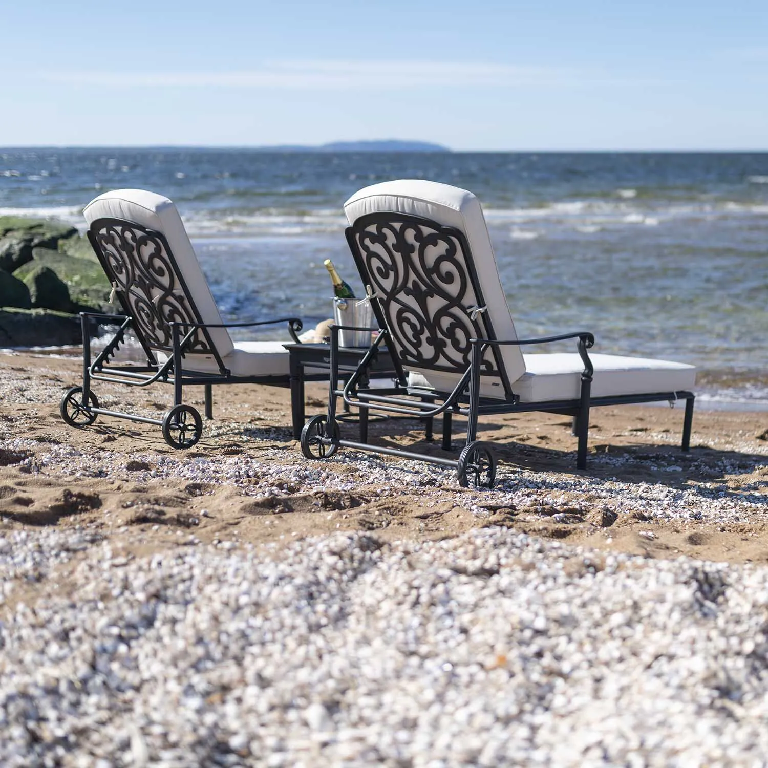 Solsäng Svart Aluminium Amalfi