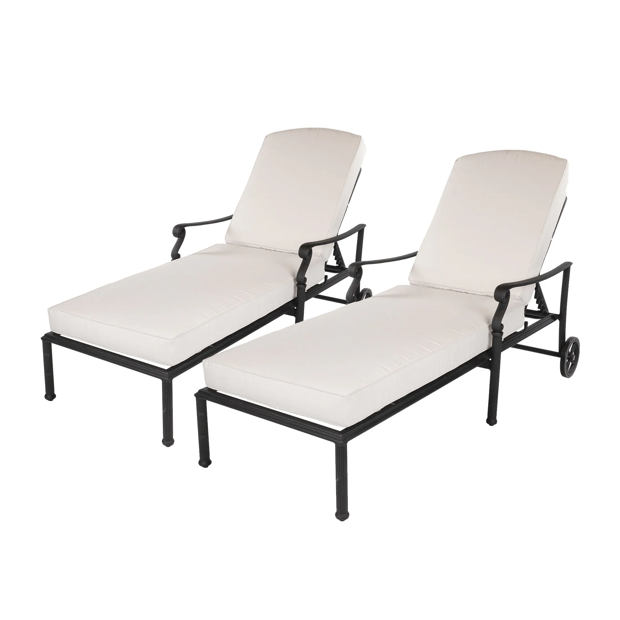 Solsäng Svart Aluminium Amalfi