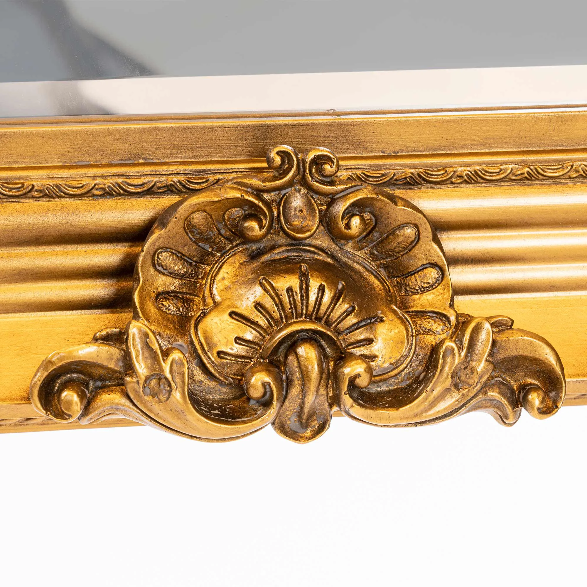 Helkroppsspegel 80x170cm Guld Trä Queen