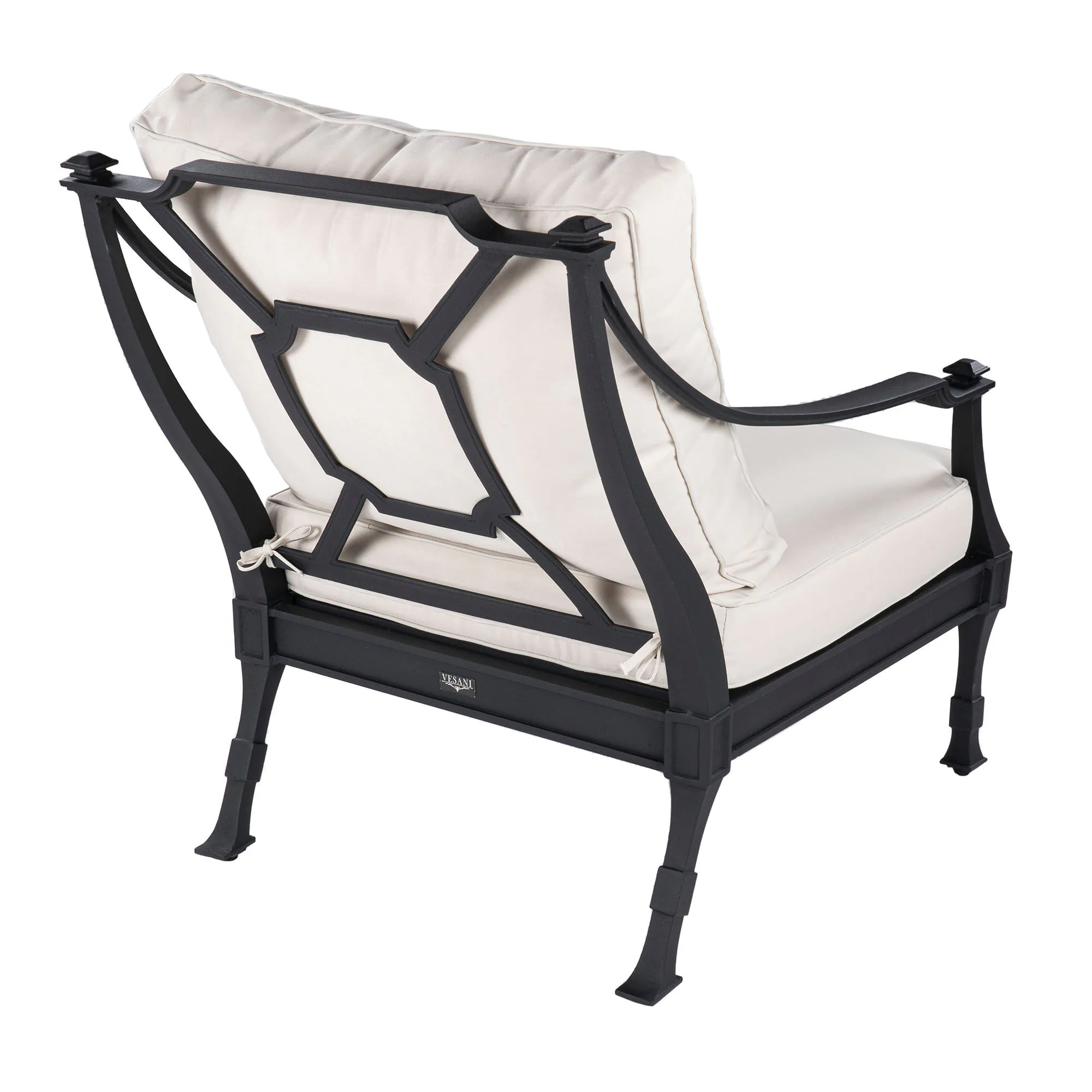Loungefåtölj Svart 2-pack Aluminium St Tropez