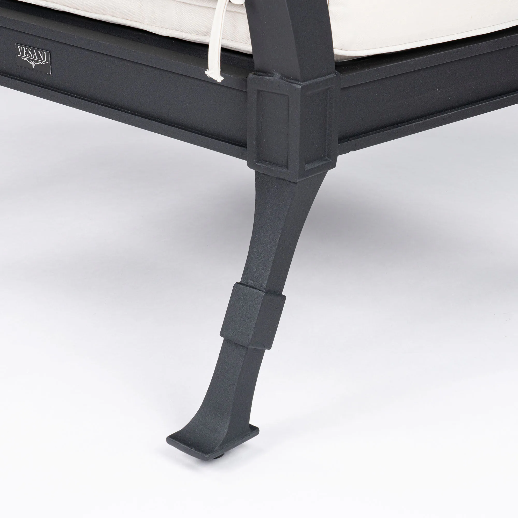 Loungefåtölj Svart 2-pack Aluminium St Tropez