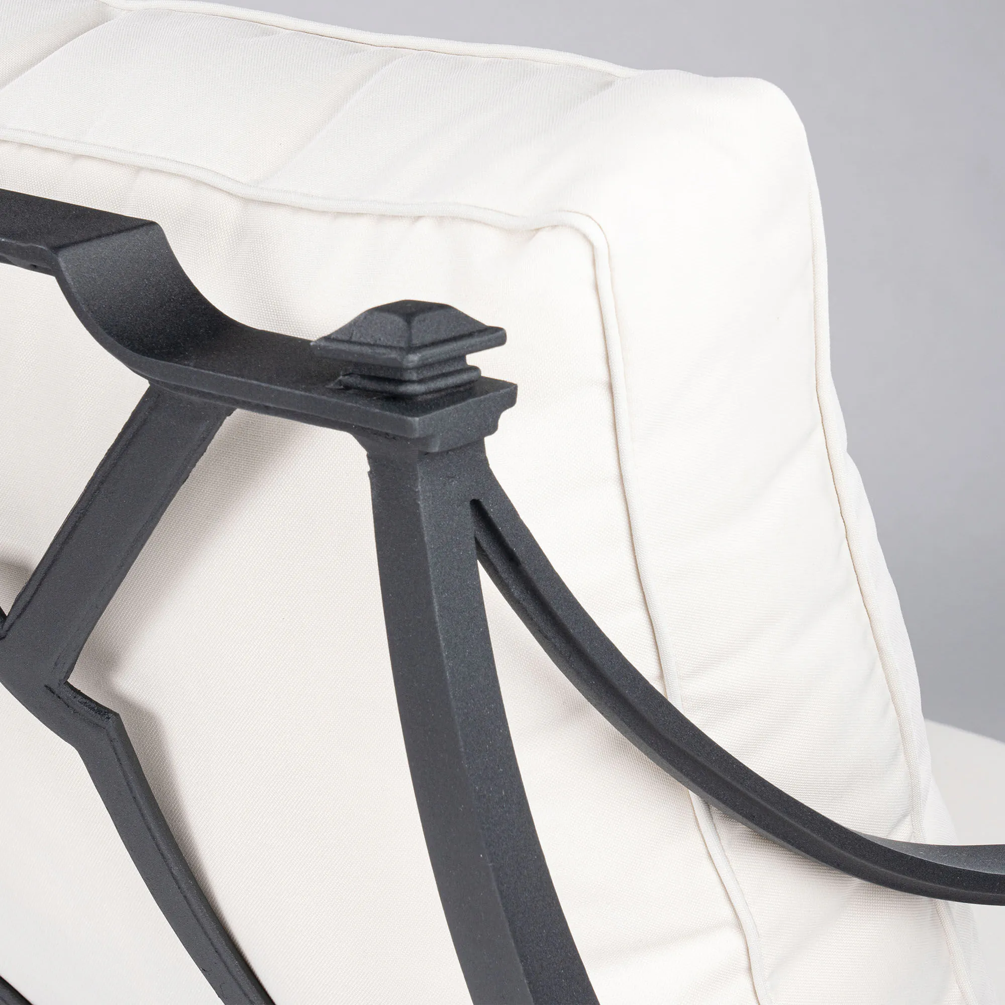 Loungefåtölj Svart 2-pack Aluminium St Tropez