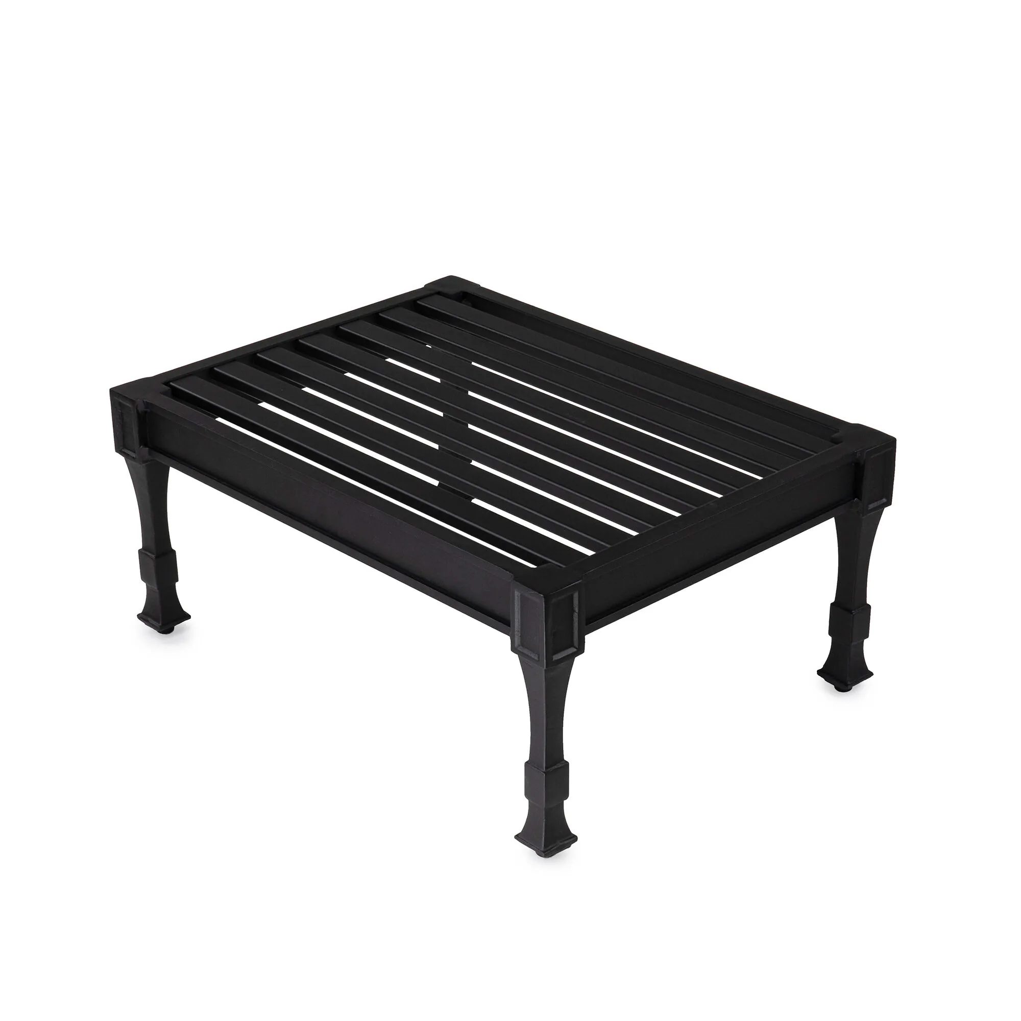 Fotpall Utomhus Svart 2-pack Aluminium St Tropez
