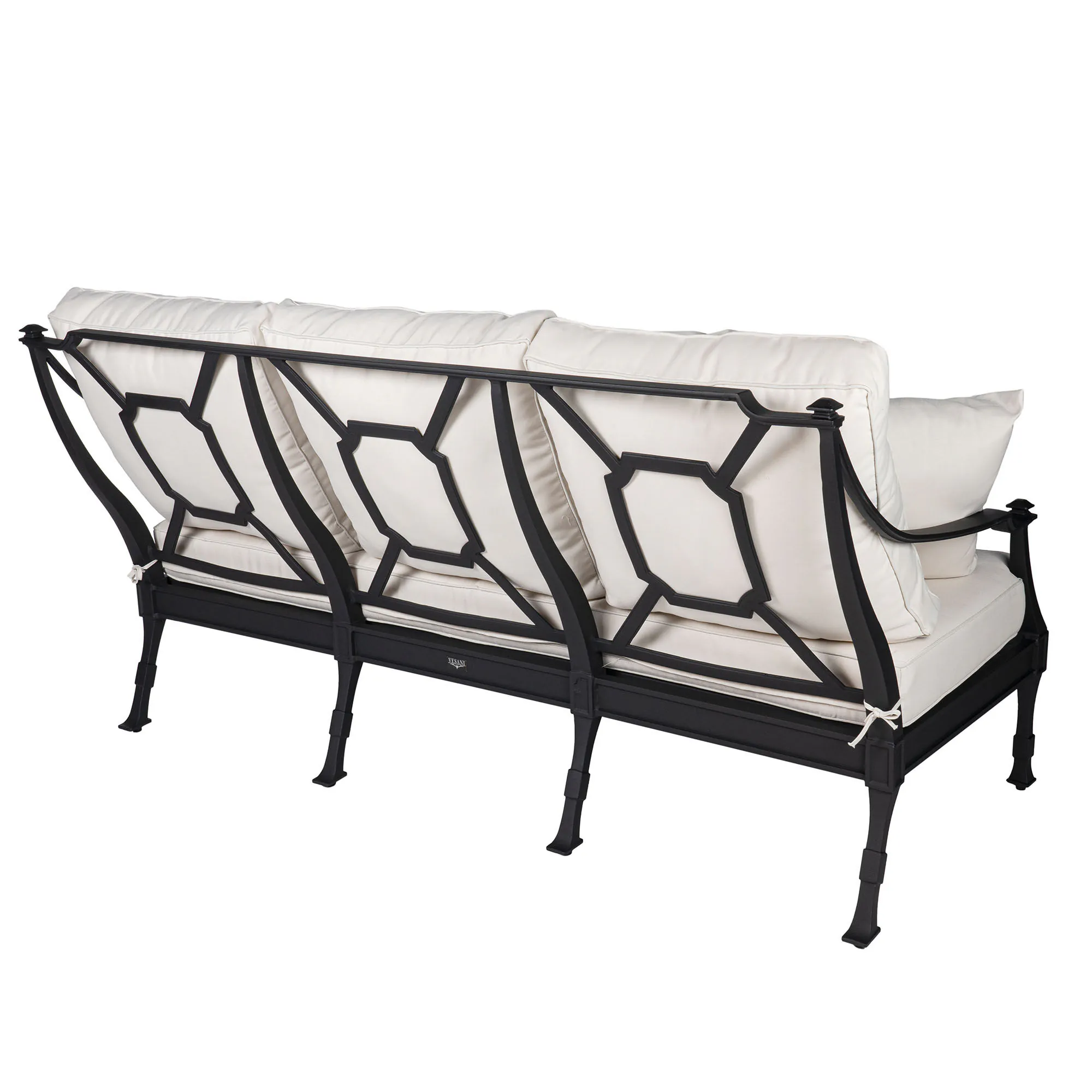 Loungesoffa Svart Aluminium St Tropez 3-sits