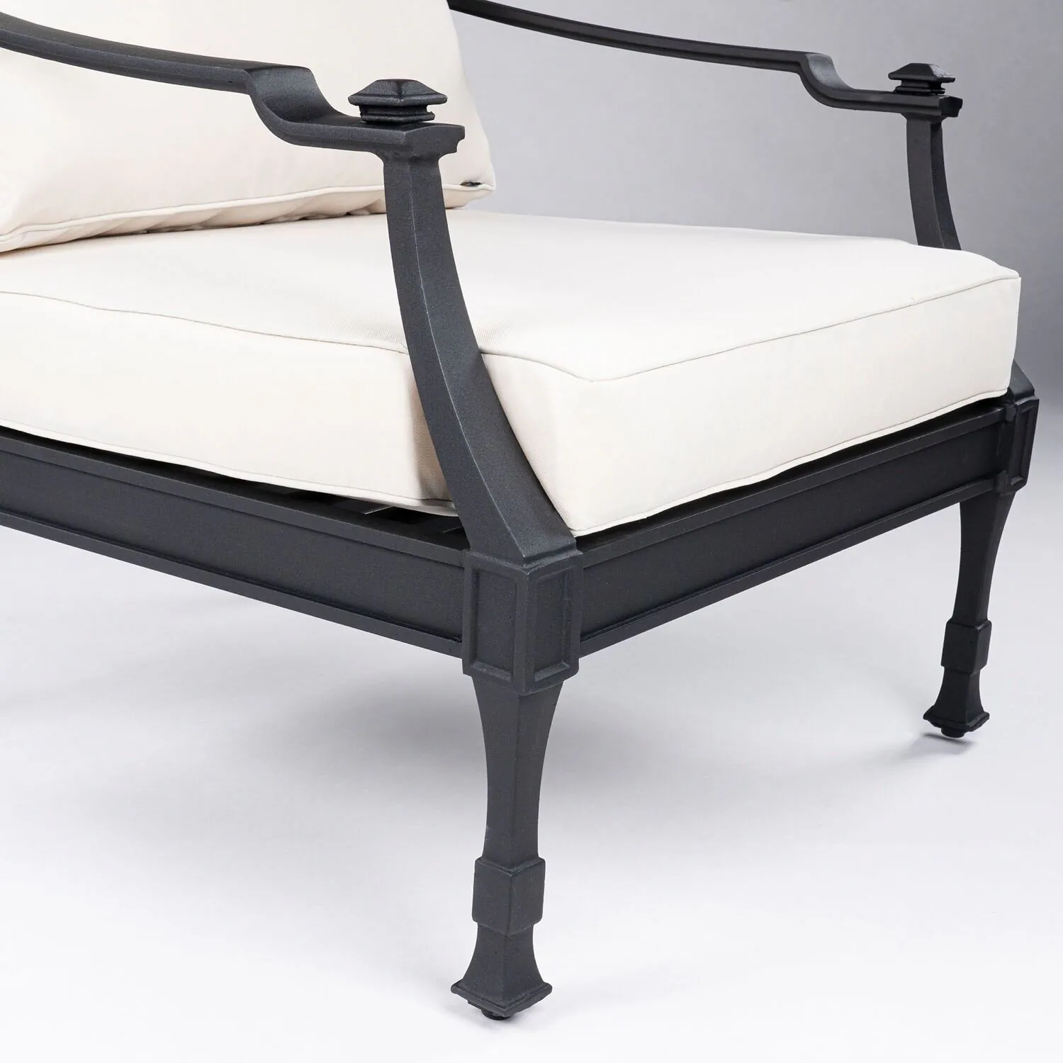 Loungegrupp Utomhus Svart Aluminium 5-pers - St Tropez