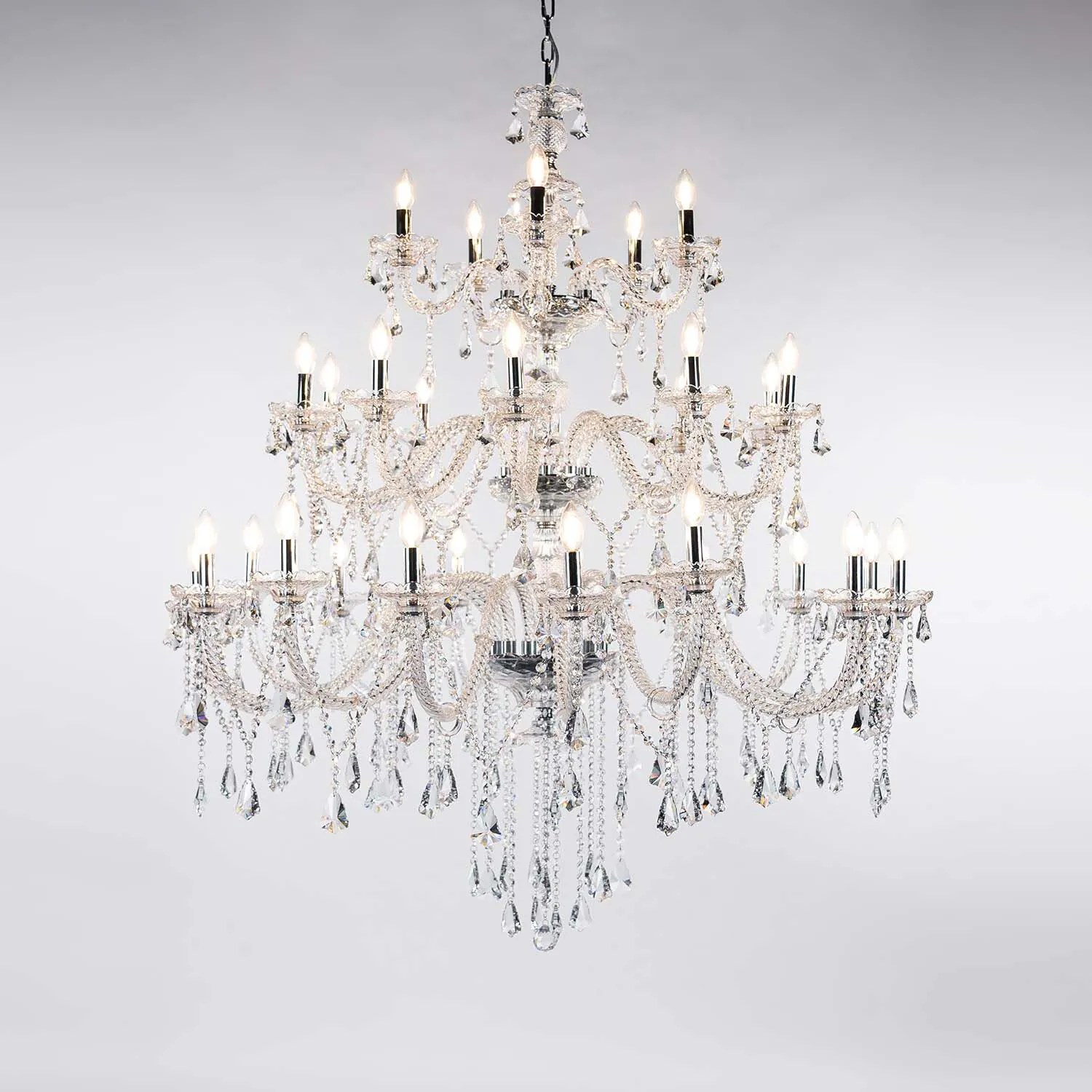 Stor Kristallkrona Ø130xH130cm Klar - Genéve