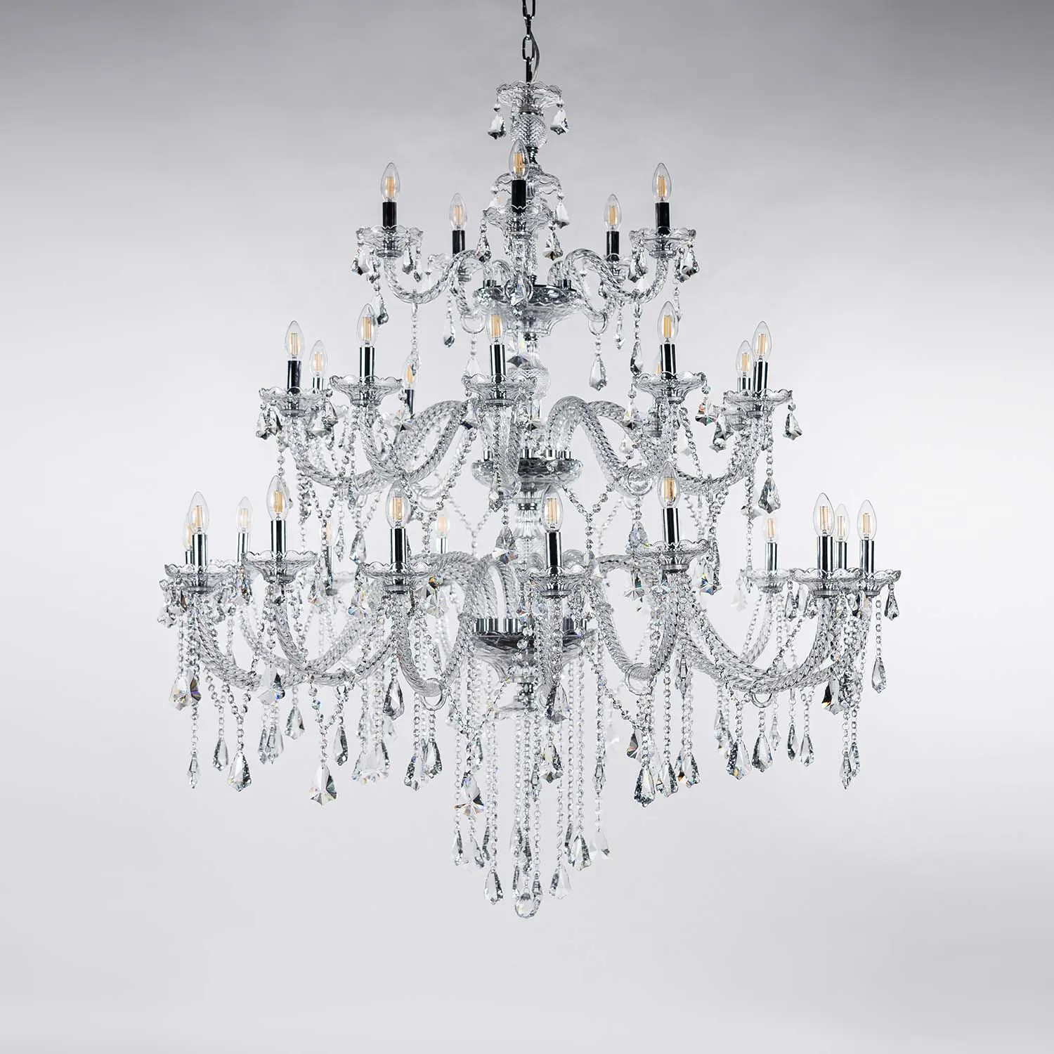 Stor Kristallkrona Ø130xH130cm Klar - Genéve