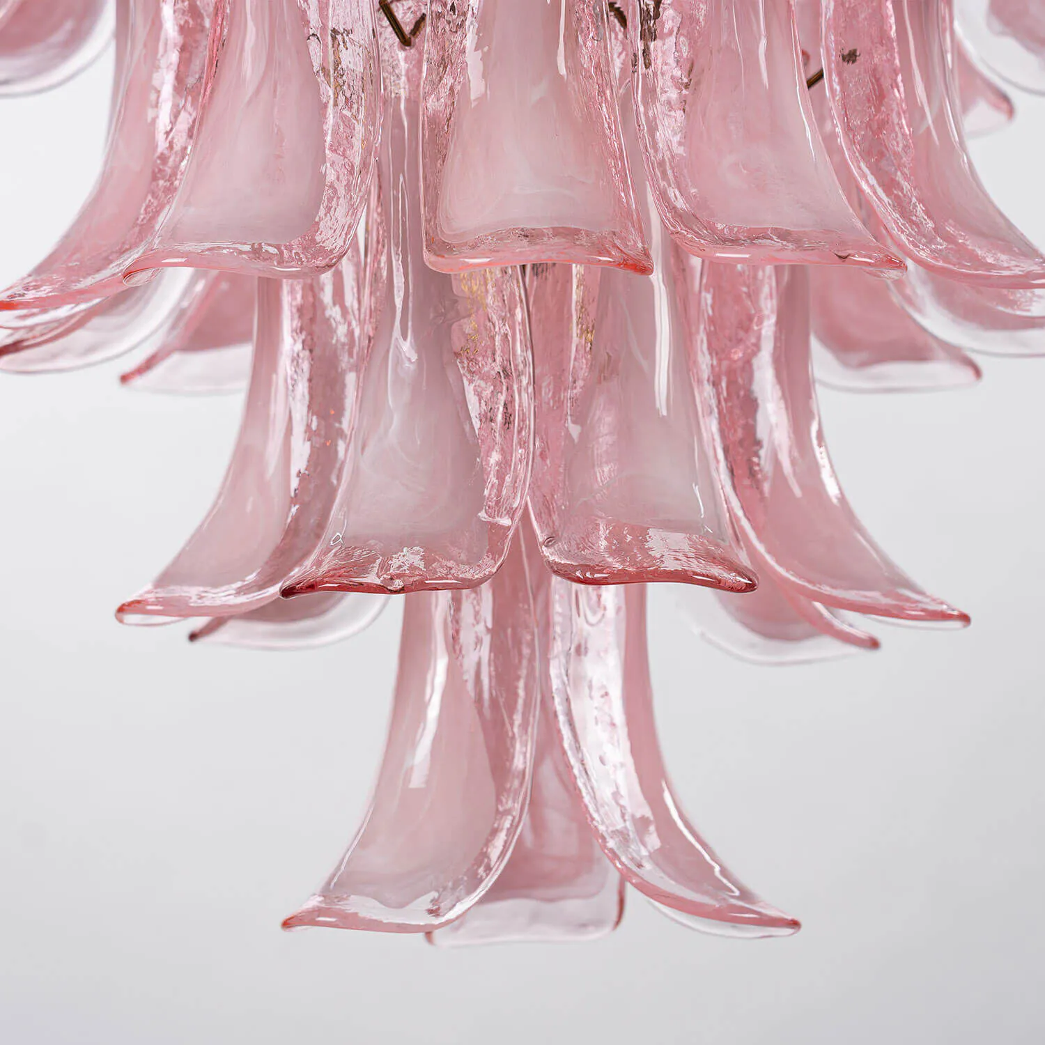 Kristallkrona Ø80xH110cm Mässing/Rosa - Livorno