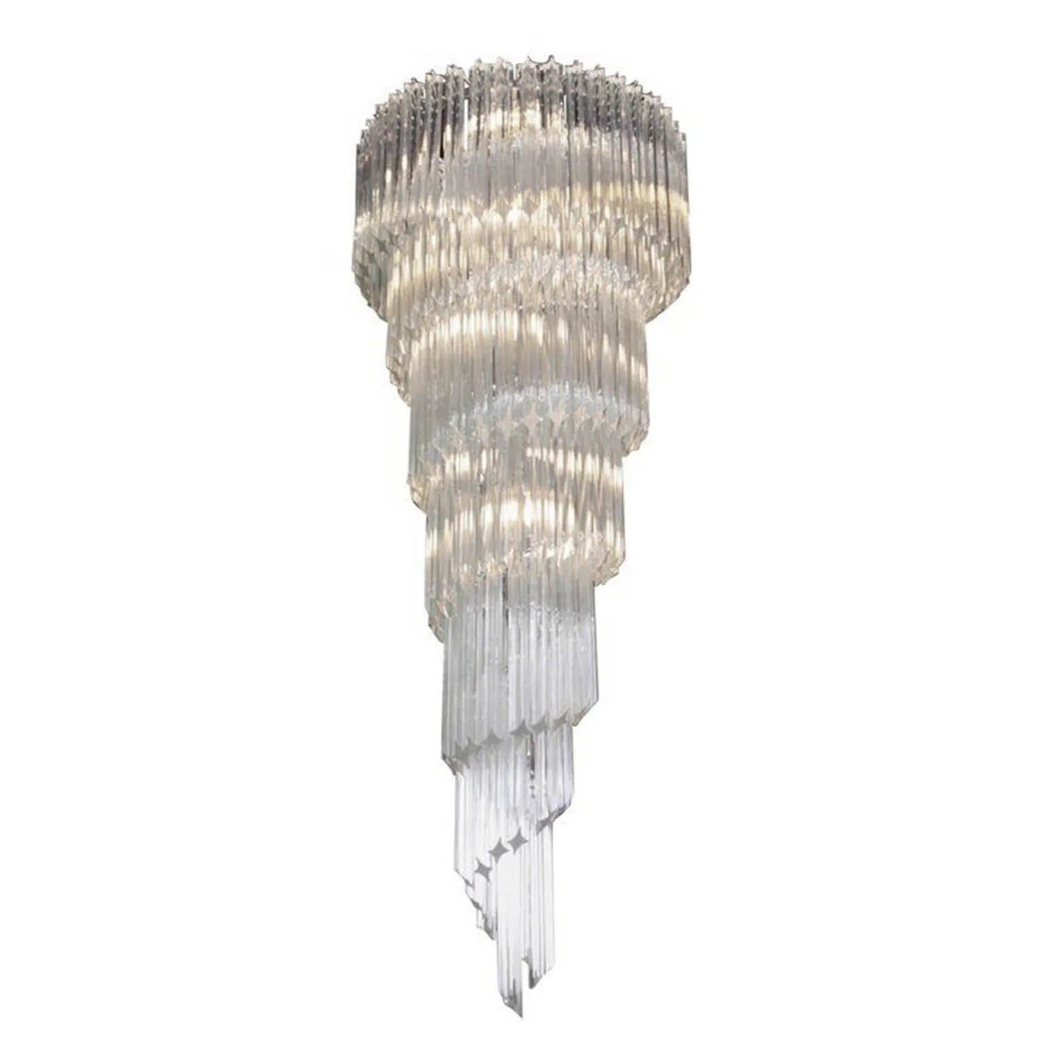 Kristallkrona Spiral Ø55xH142cm Mässing/Klar - Antibes