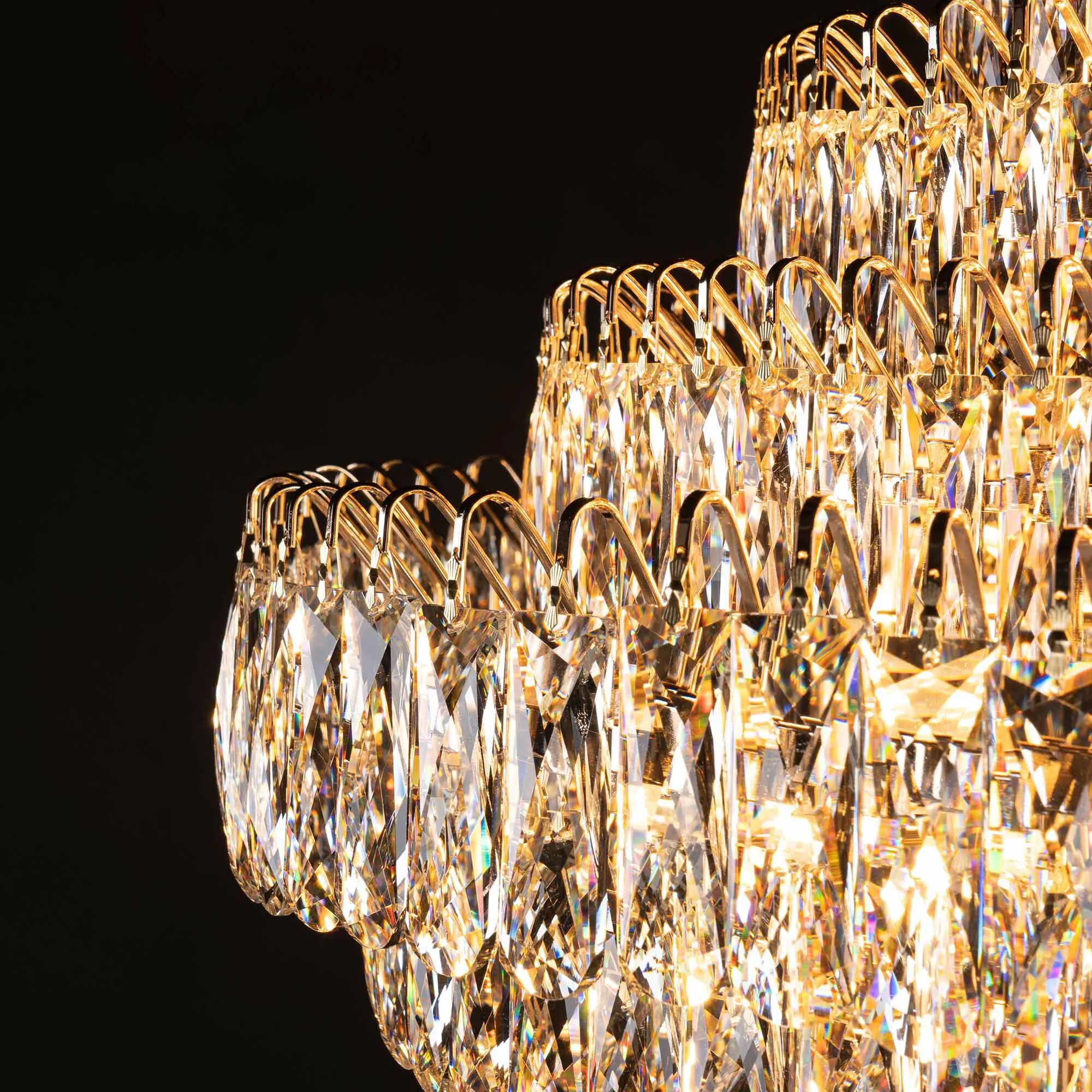 Kristallkrona Texas Guld Ø 80cm