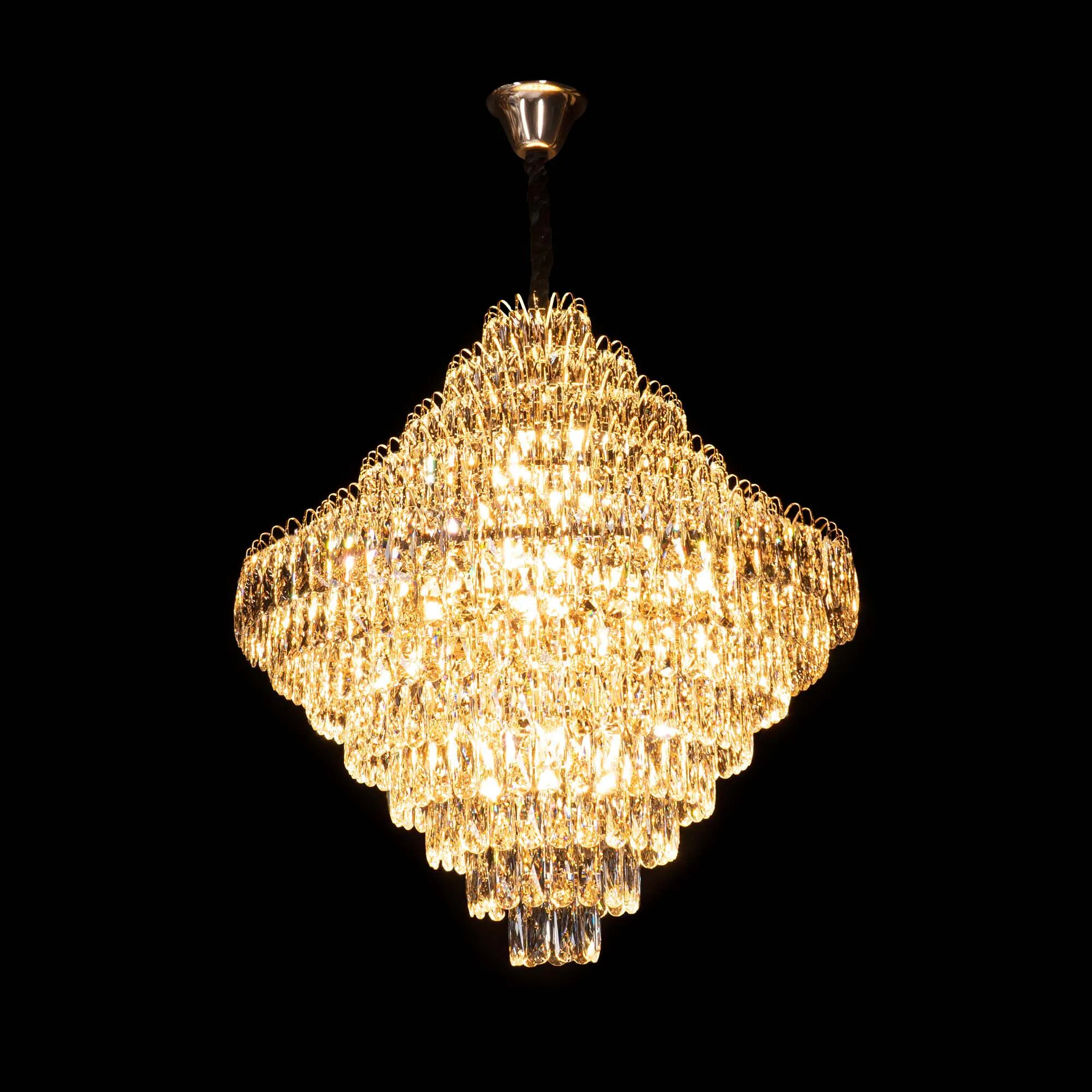 Kristallkrona Texas Guld Ø 80cm