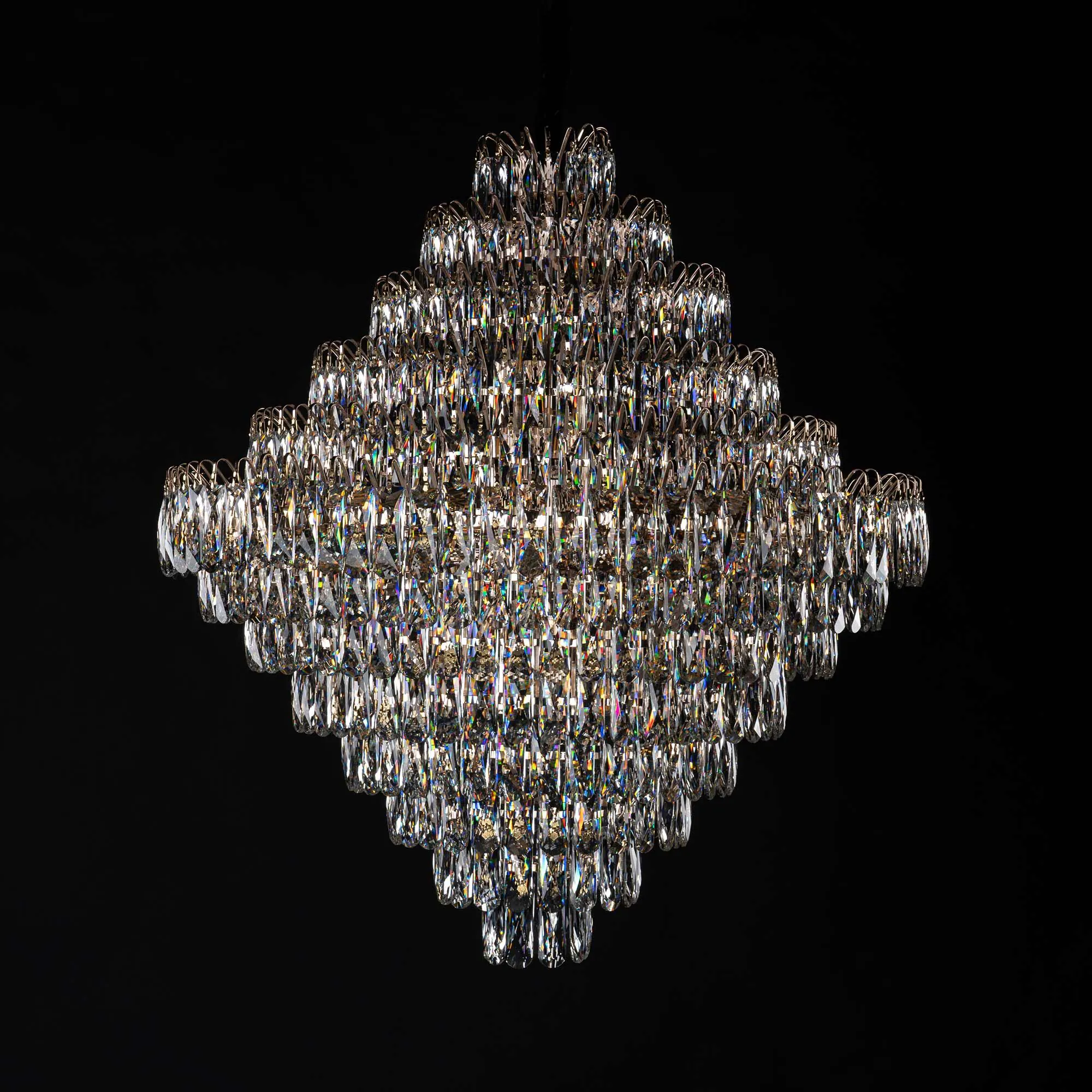 Kristallkrona Texas Guld Ø 80cm