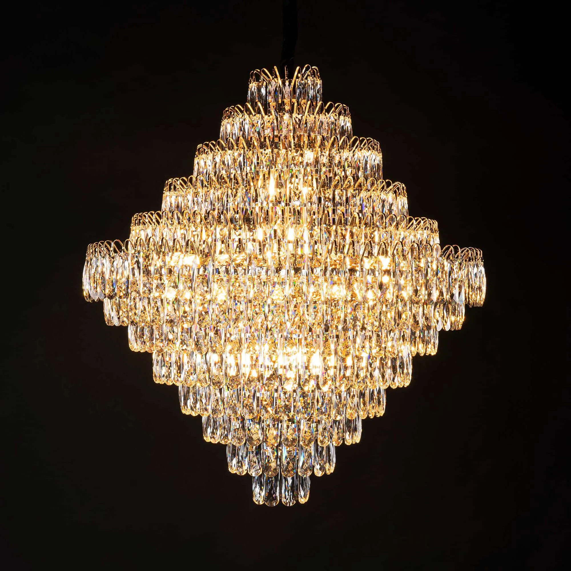 Kristallkrona Texas Guld Ø 80cm
