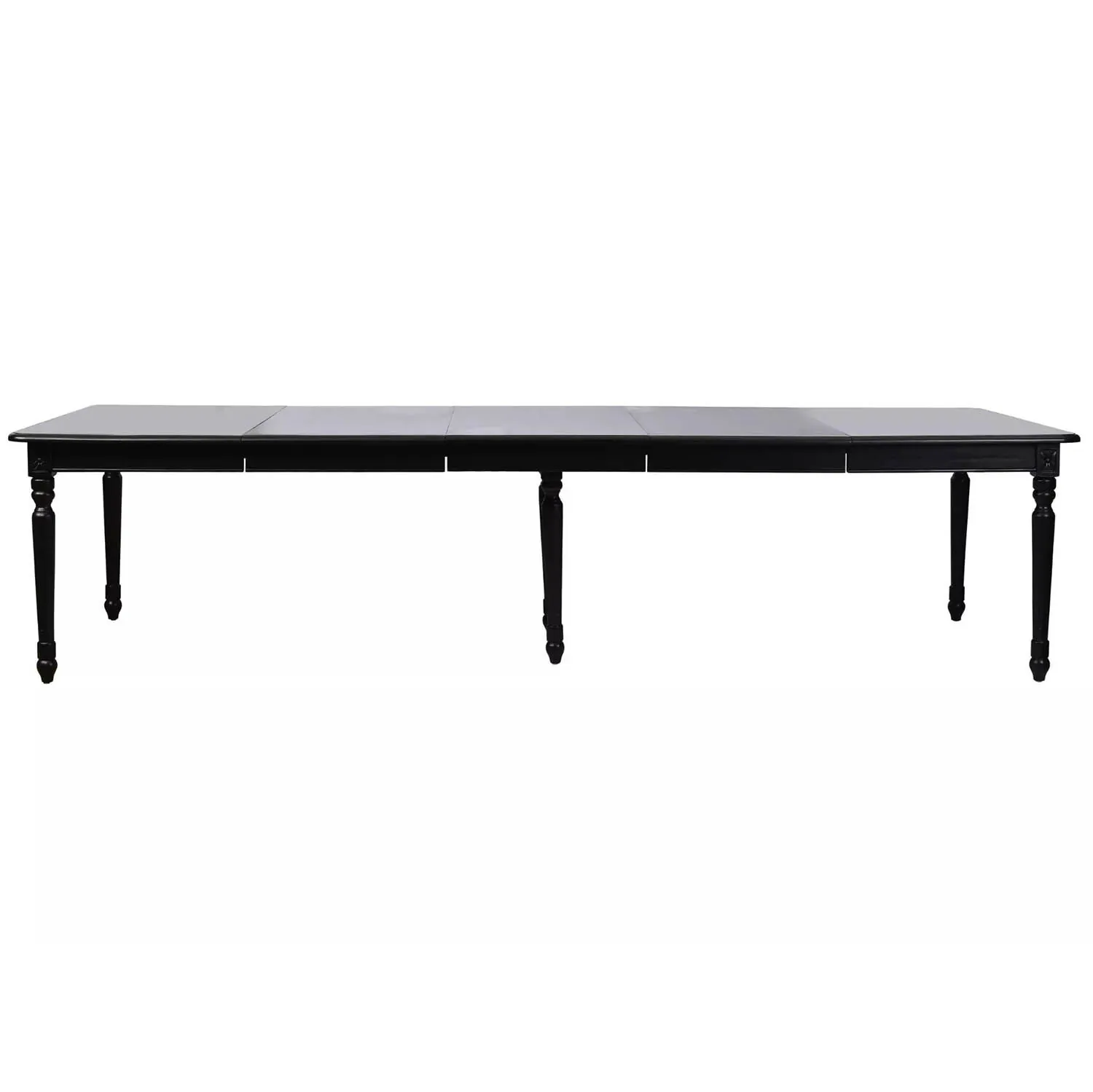 Stort Matsalsbord 320cm Svart Gripsholm Massiv Ek