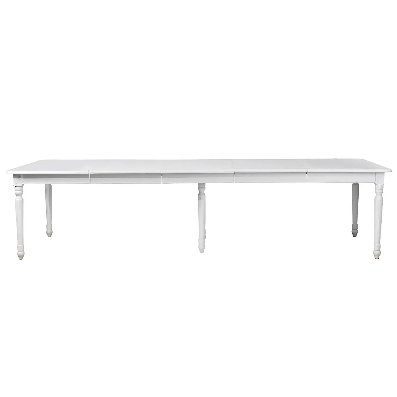 Stort Matsalsbord 320cm Vit Gripsholm Massiv Ek