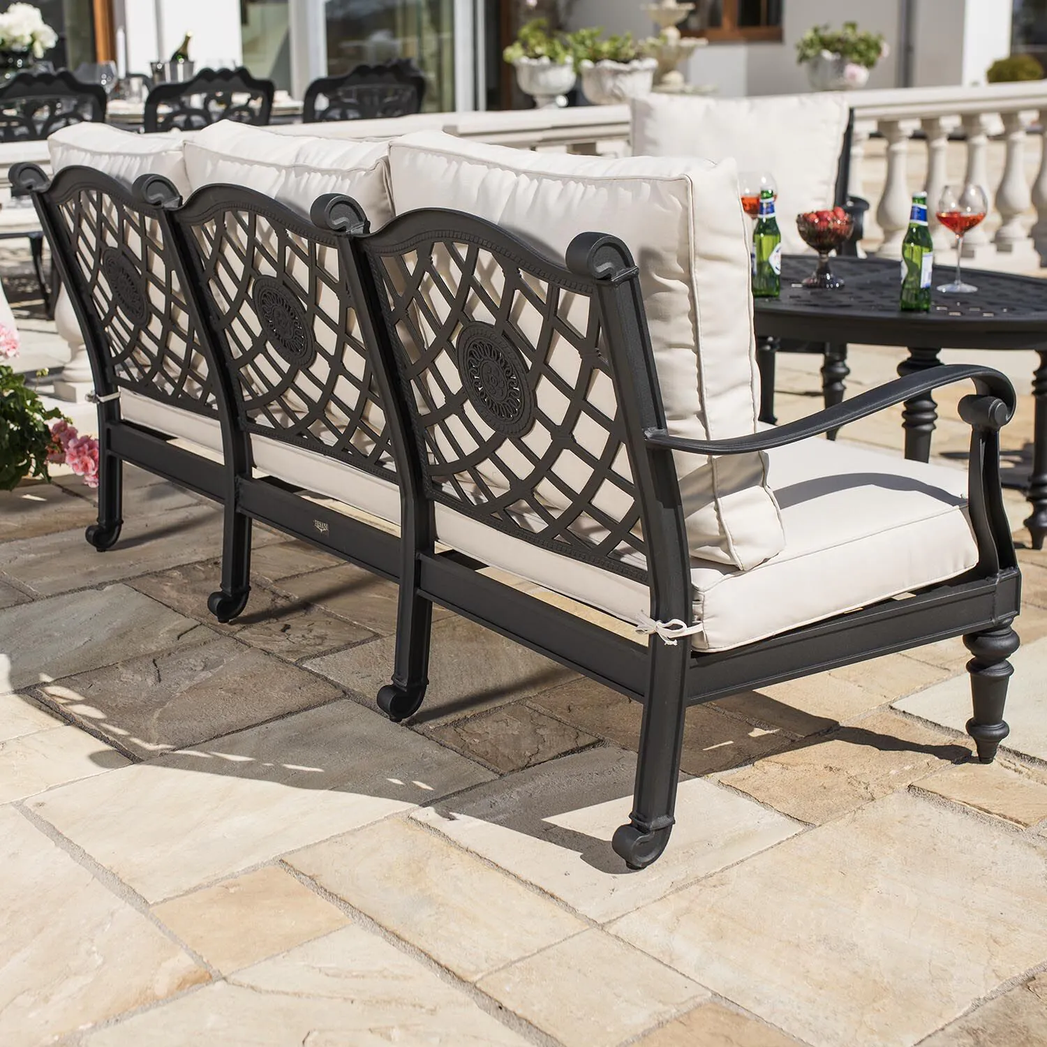 Loungeset Svart Aluminium 5-pers - Florence 