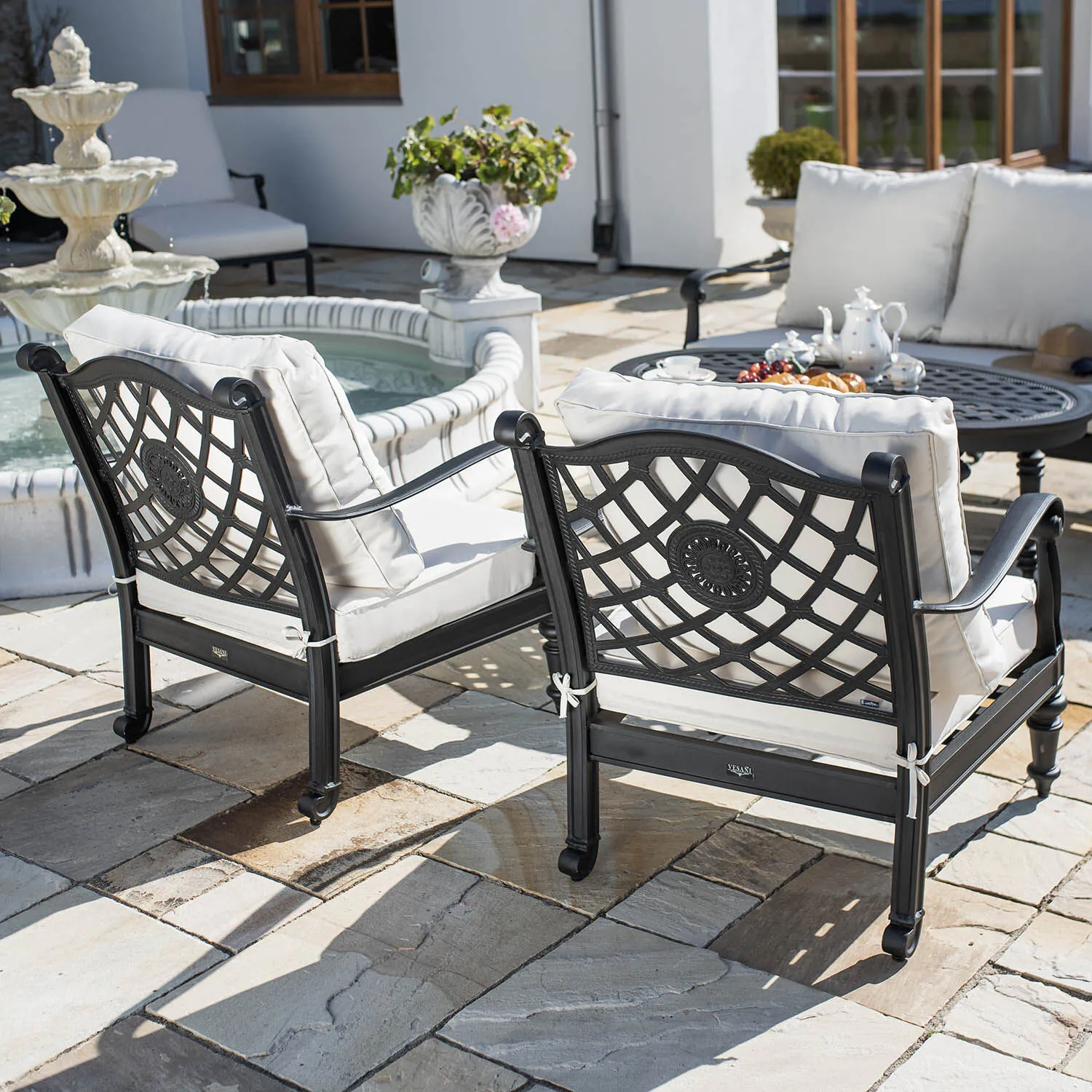 Loungeset Svart Aluminium 5-pers - Florence 