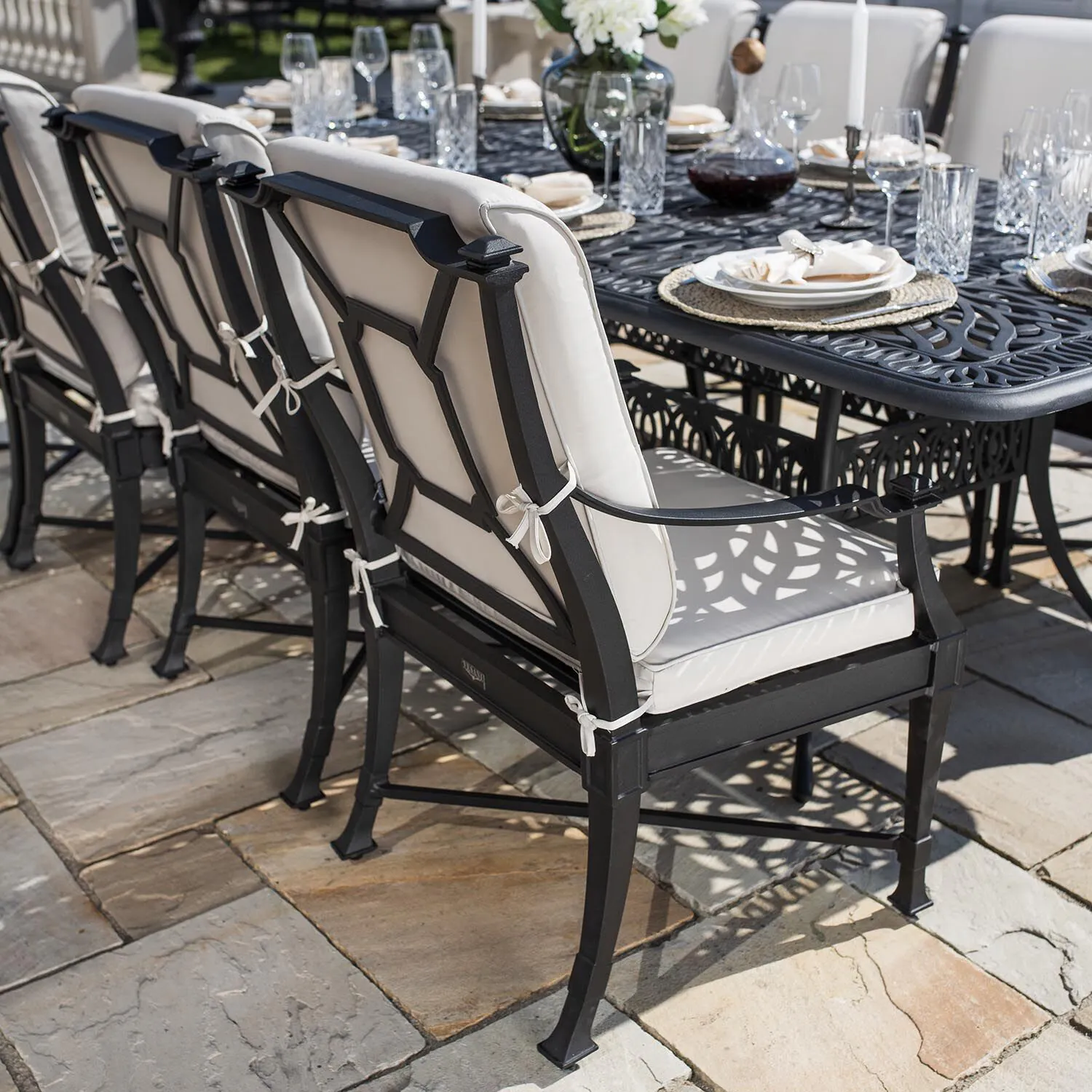 Matstol Utomhus 2-pack Svart Aluminium St Tropez