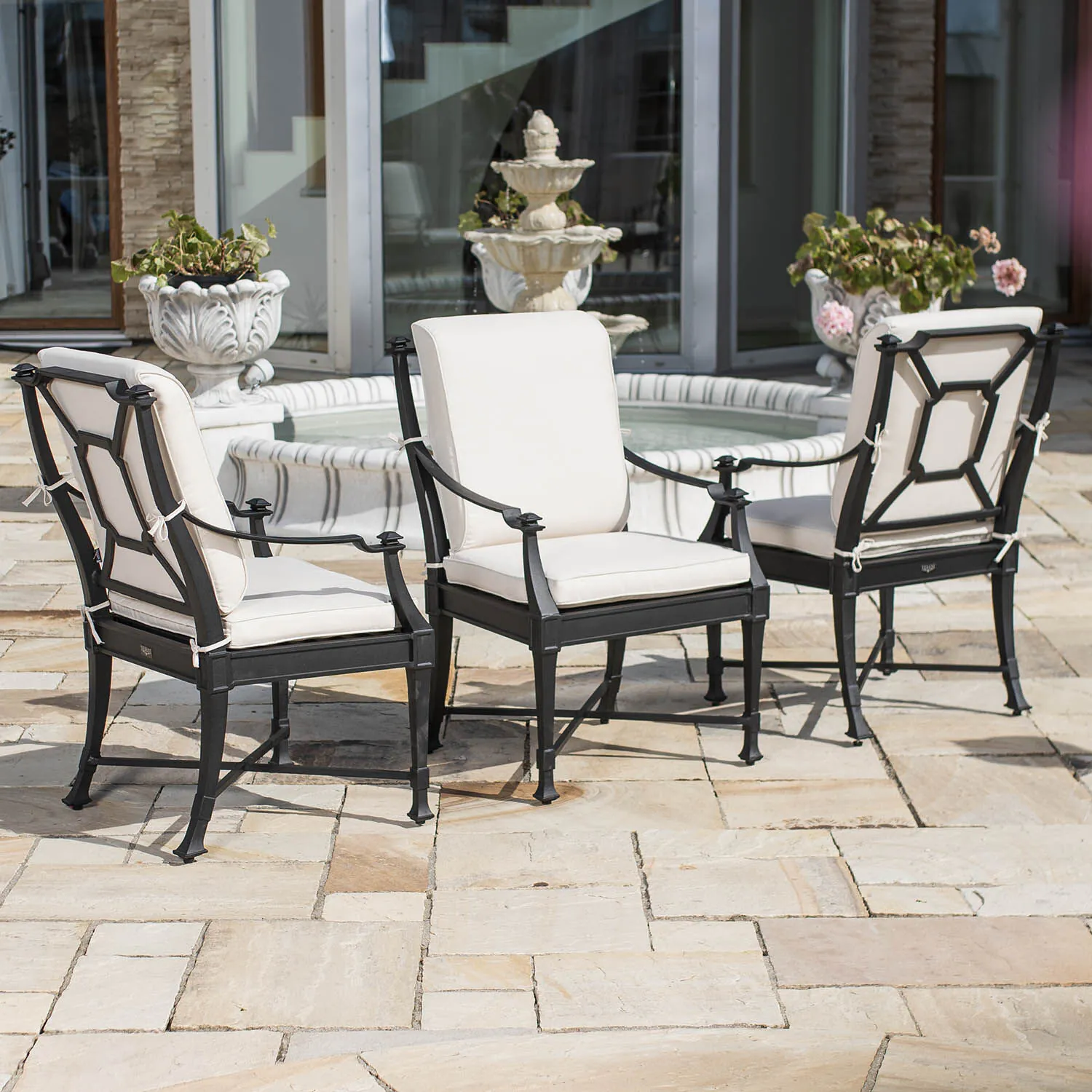 Matstol Utomhus 2-pack Svart Aluminium St Tropez