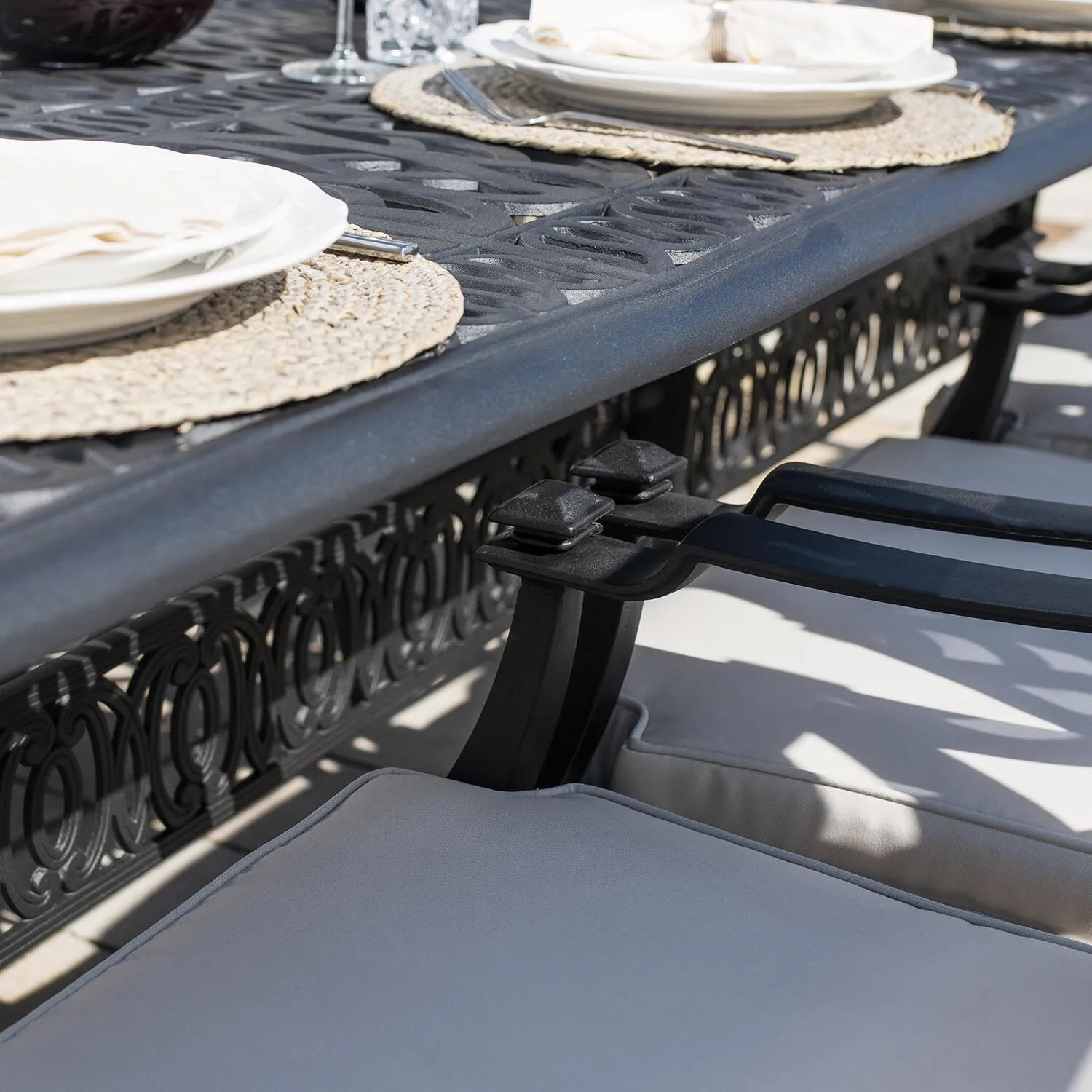 Matstol Utomhus 2-pack Svart Aluminium St Tropez