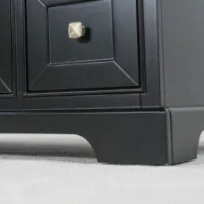 Kommod Badrum 120cm Wyoming Svart - Vit Marmor