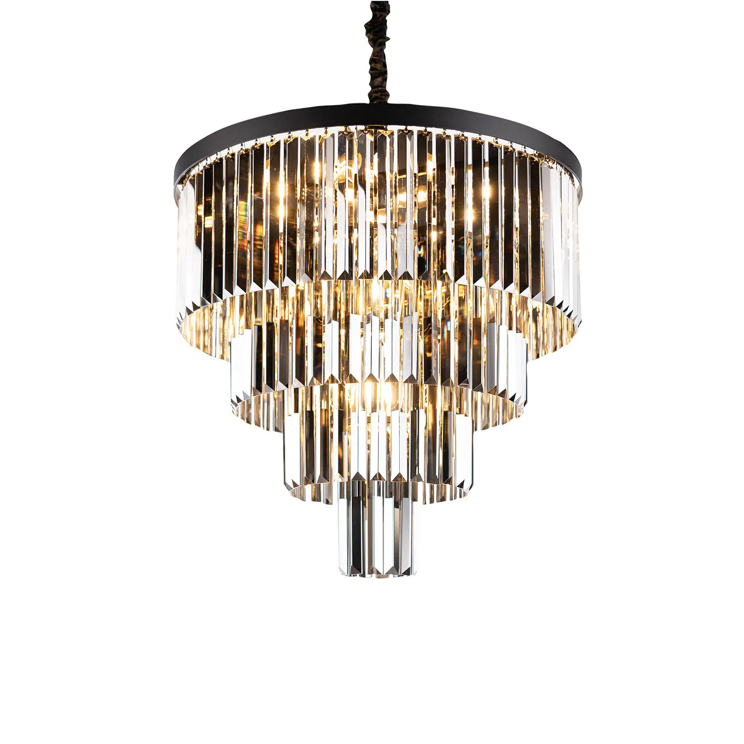 Kristallkrona Florence Svart Smoky Ø 60cm